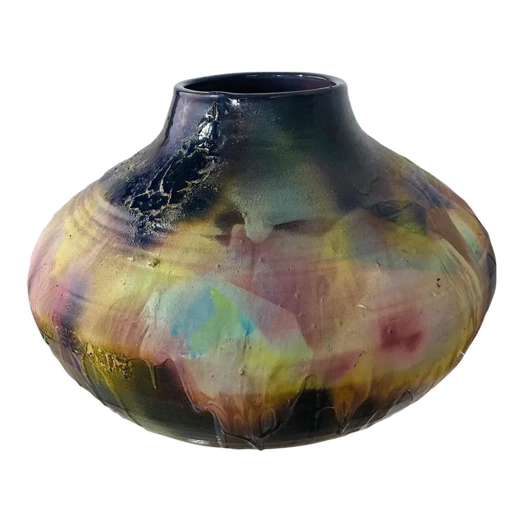 Giant Raku Pottery Vessel Chairish