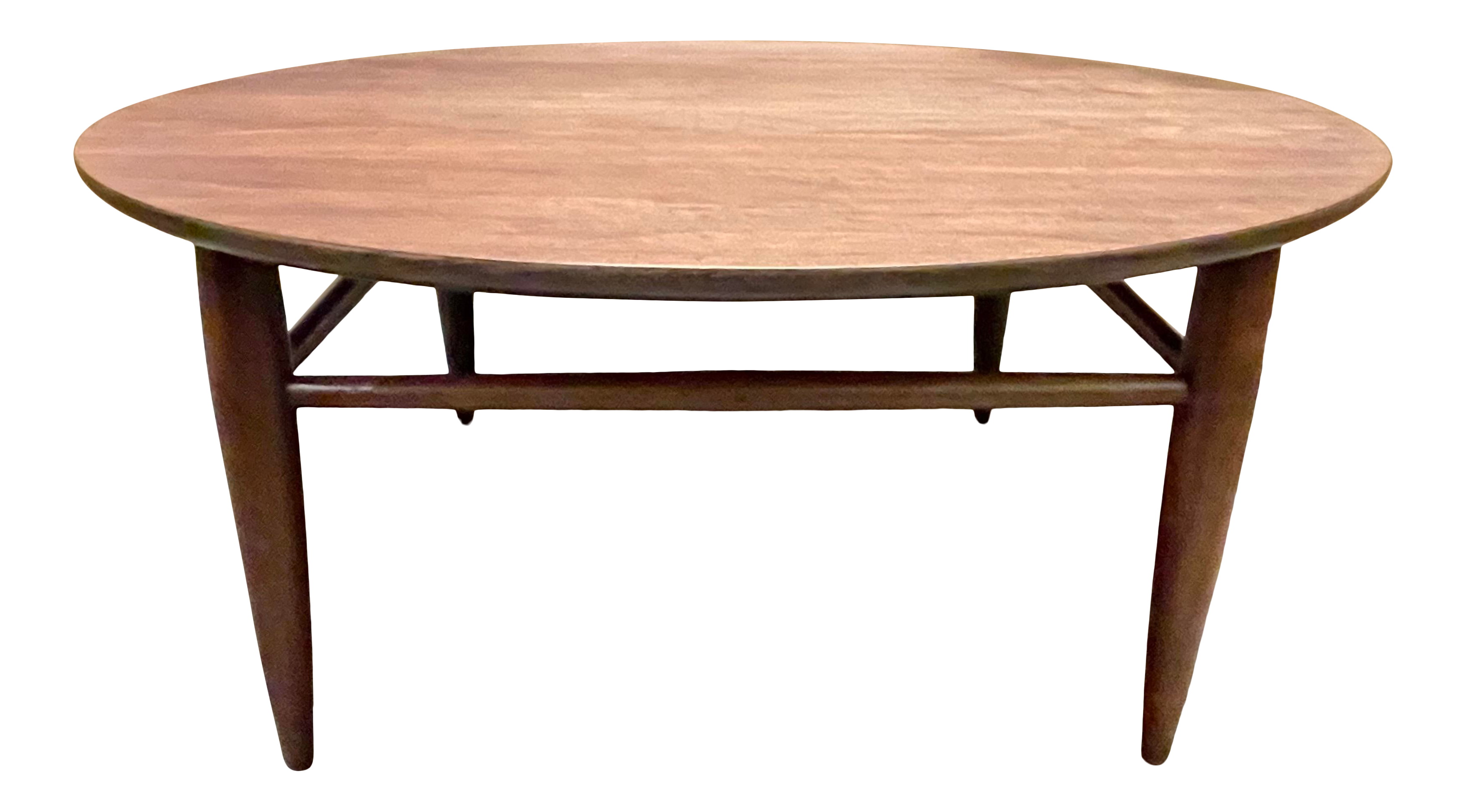 Vintage Mersman Mid Century Modern Round Walnut Coffee Table