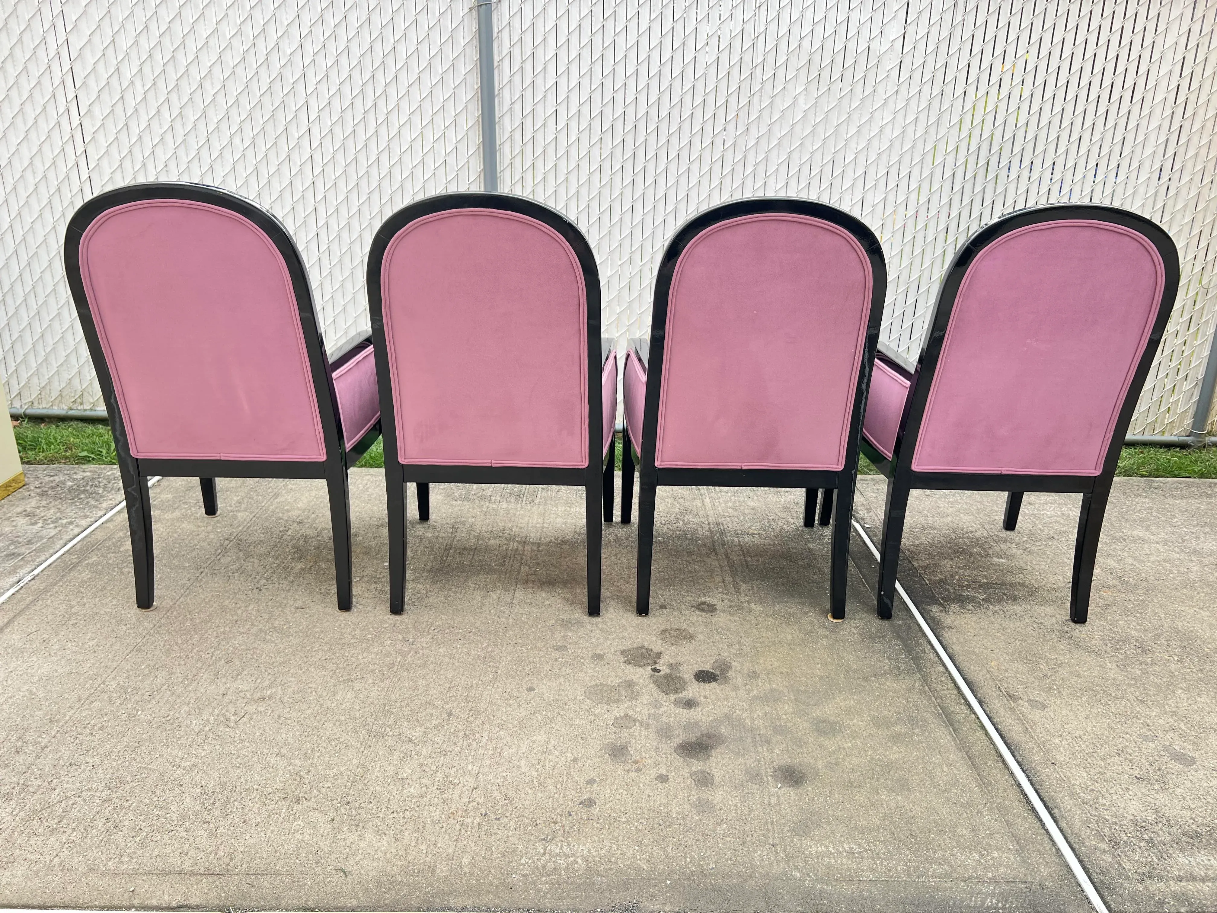 Bright pink dining chairs sale