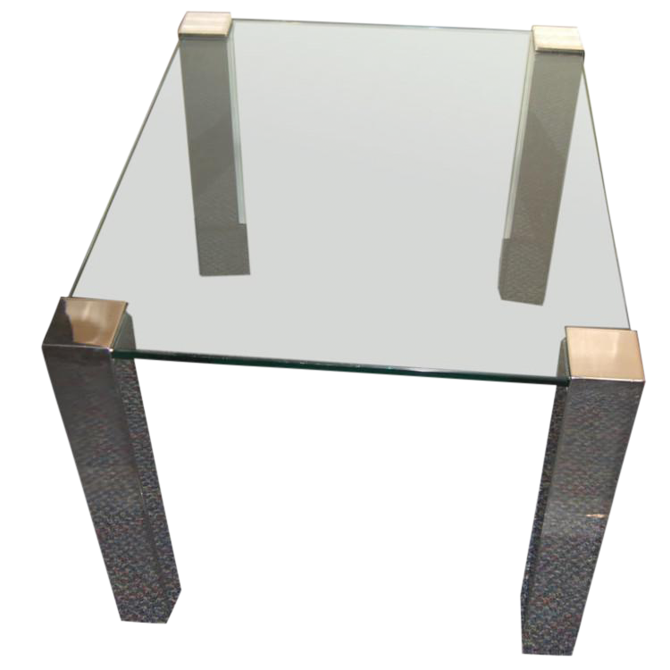 Paul M. Jones 1964 Aluminum Legged Glass Side Table Chairish