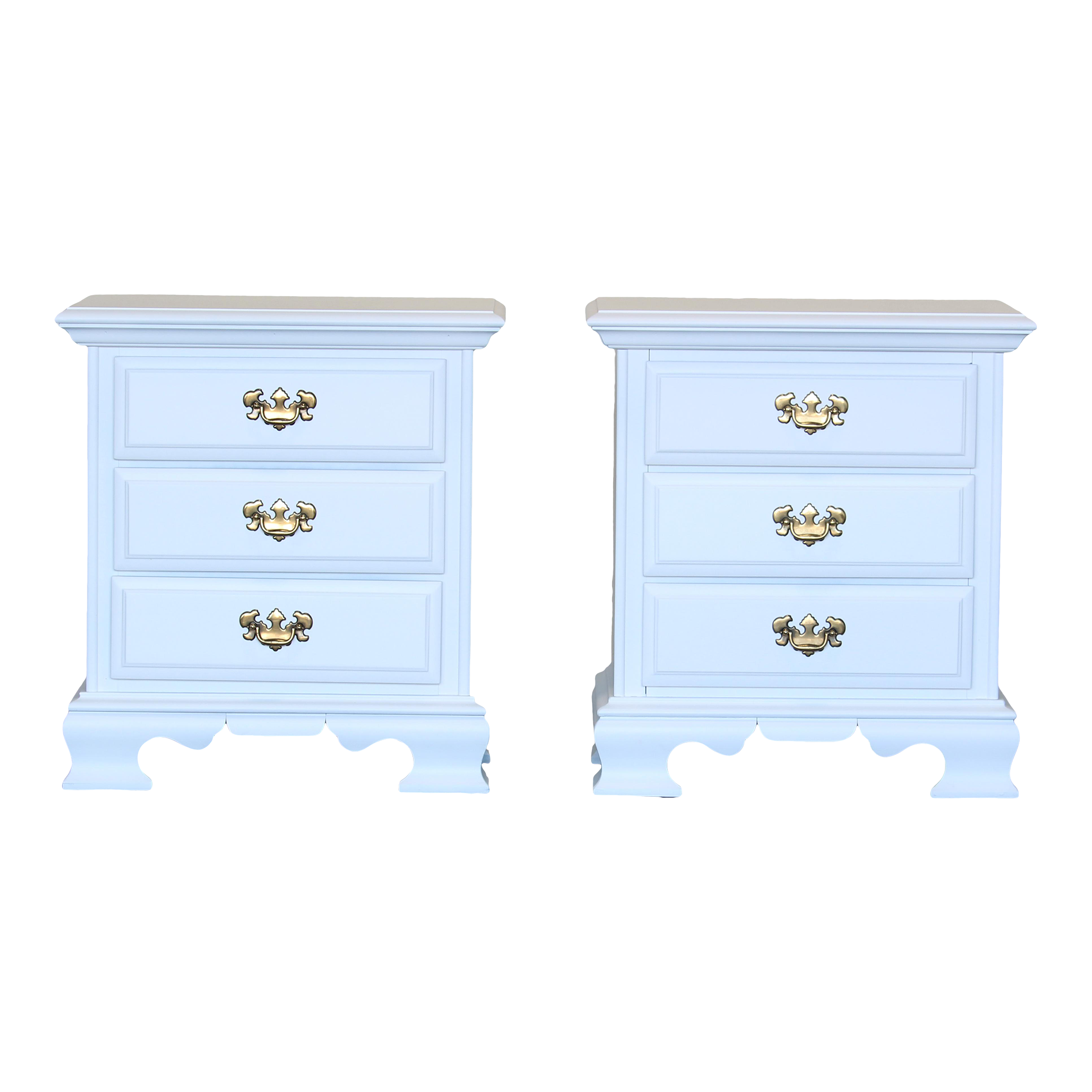 Vintage Style White Nightstands, a Pair Chairish