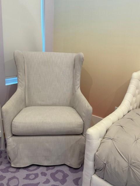 Restoration Hardware Classic Wingback Slipcovered Swivel Glider