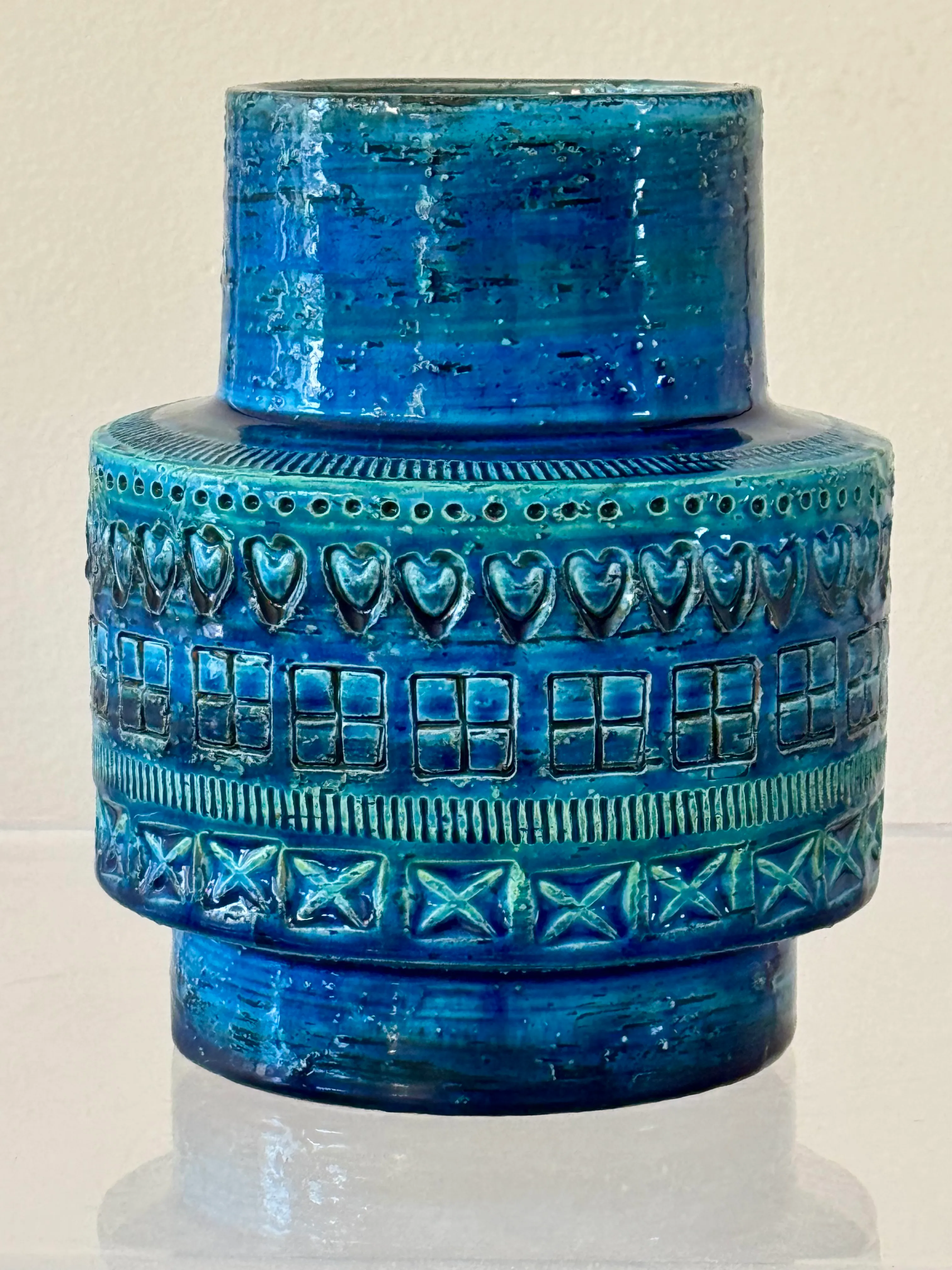 1960's Aldo Londi Rimini Blu Vase for Bitossi | Chairish