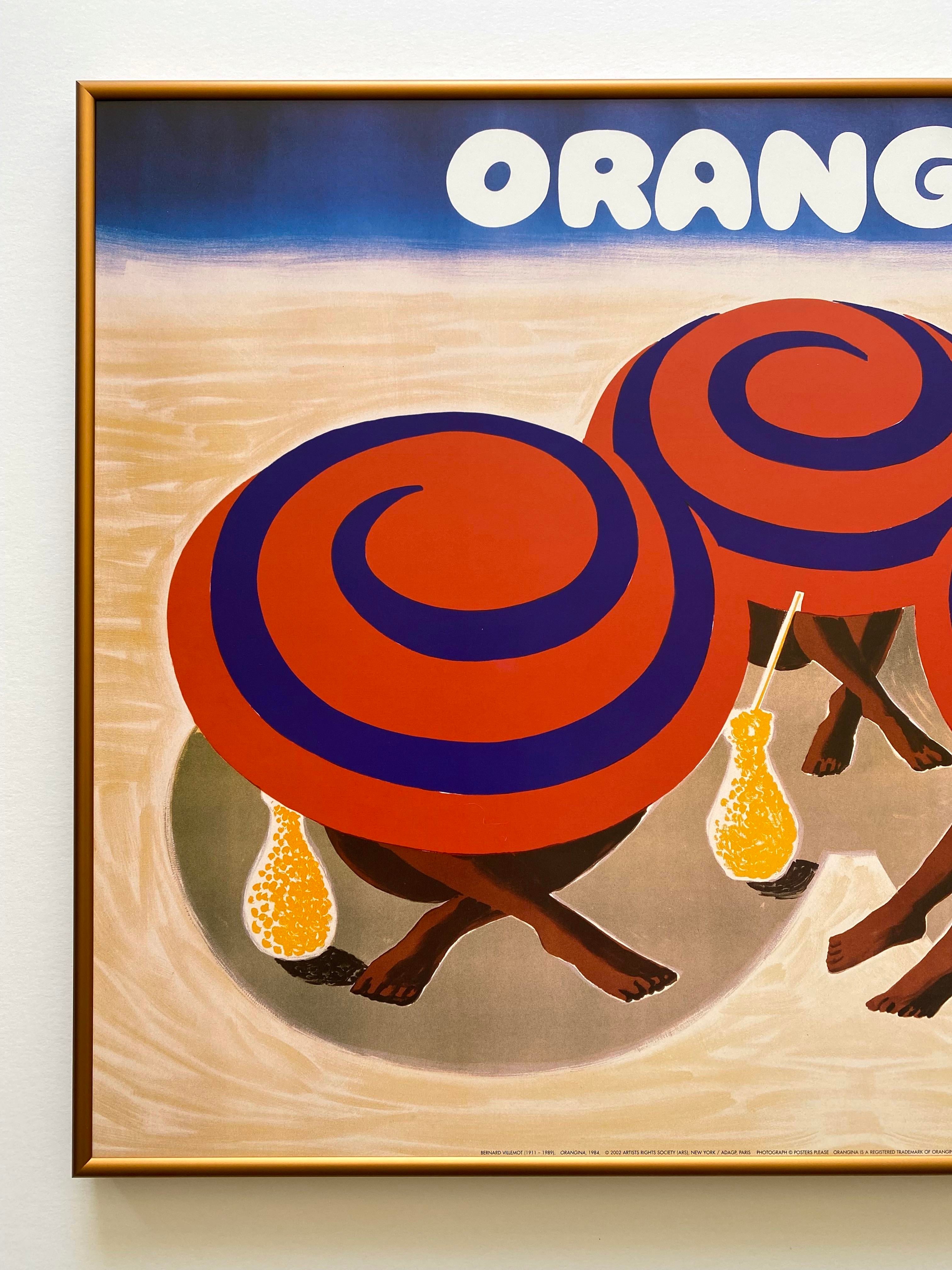 Bernard Villemot Lithograph Print Framed French Pop Art Poster