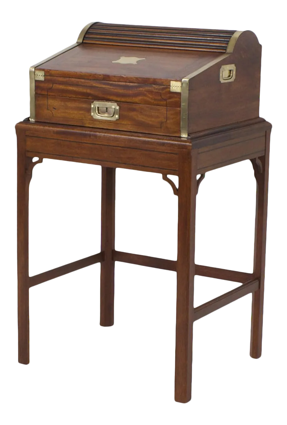 Campaign Roll Top Desk on Stand Chairish