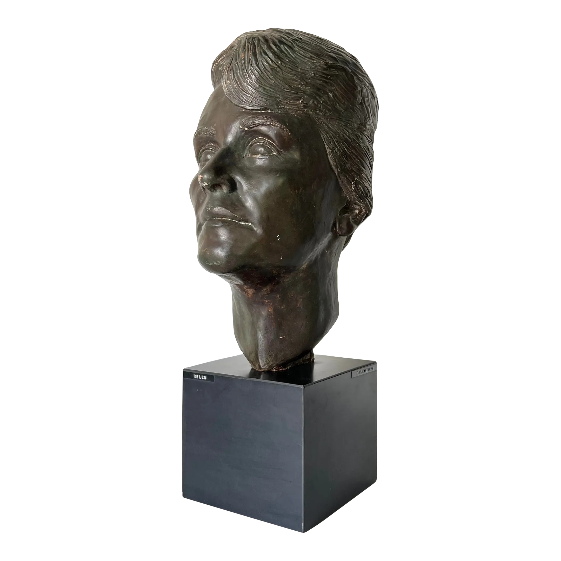 70's H. W. Hauptman Plaster Female Bust Sculpture Chairish
