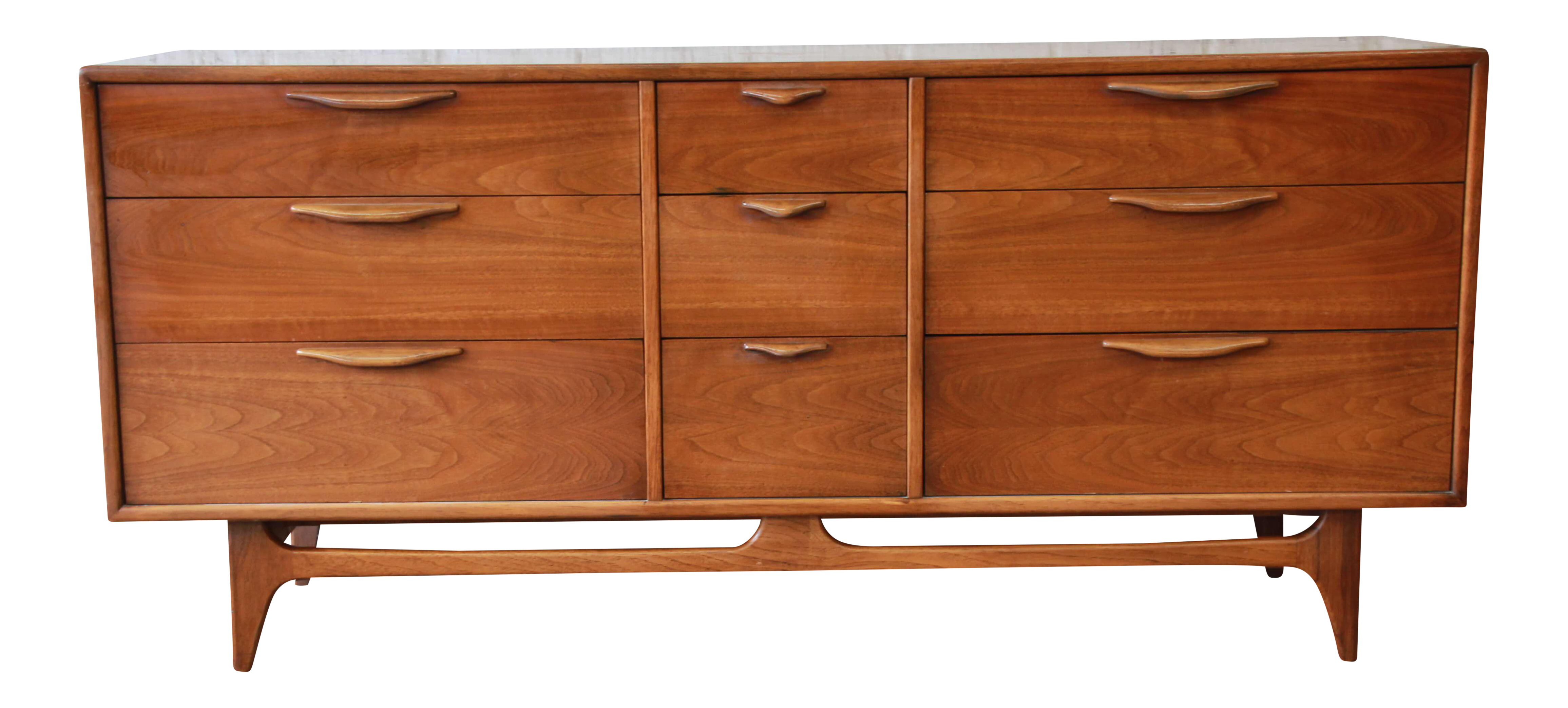 Lane Perception MidCentury Modern Walnut Long Dresser Chairish