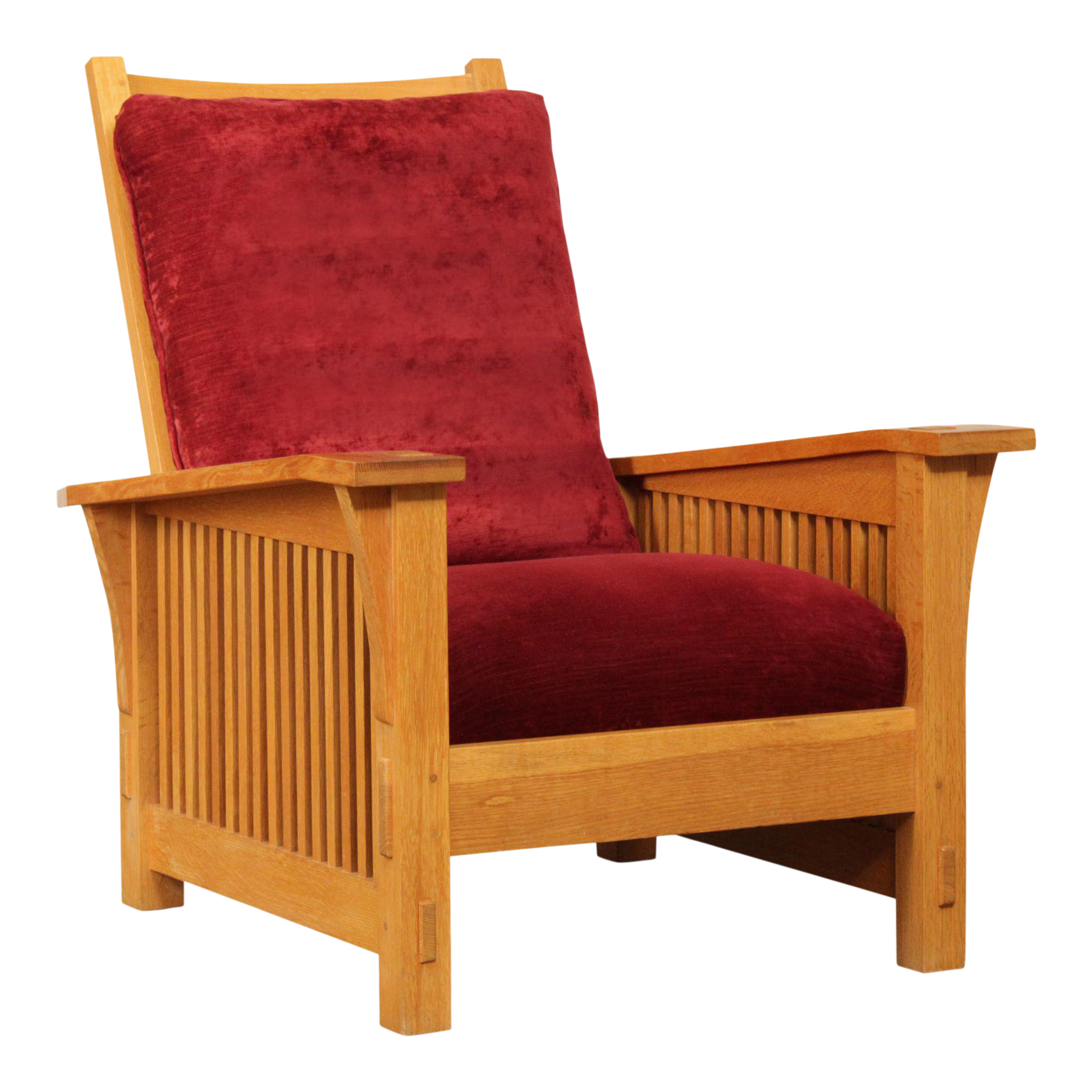 Stickley Mission Collection Natural Oak Morris Chair Chairish