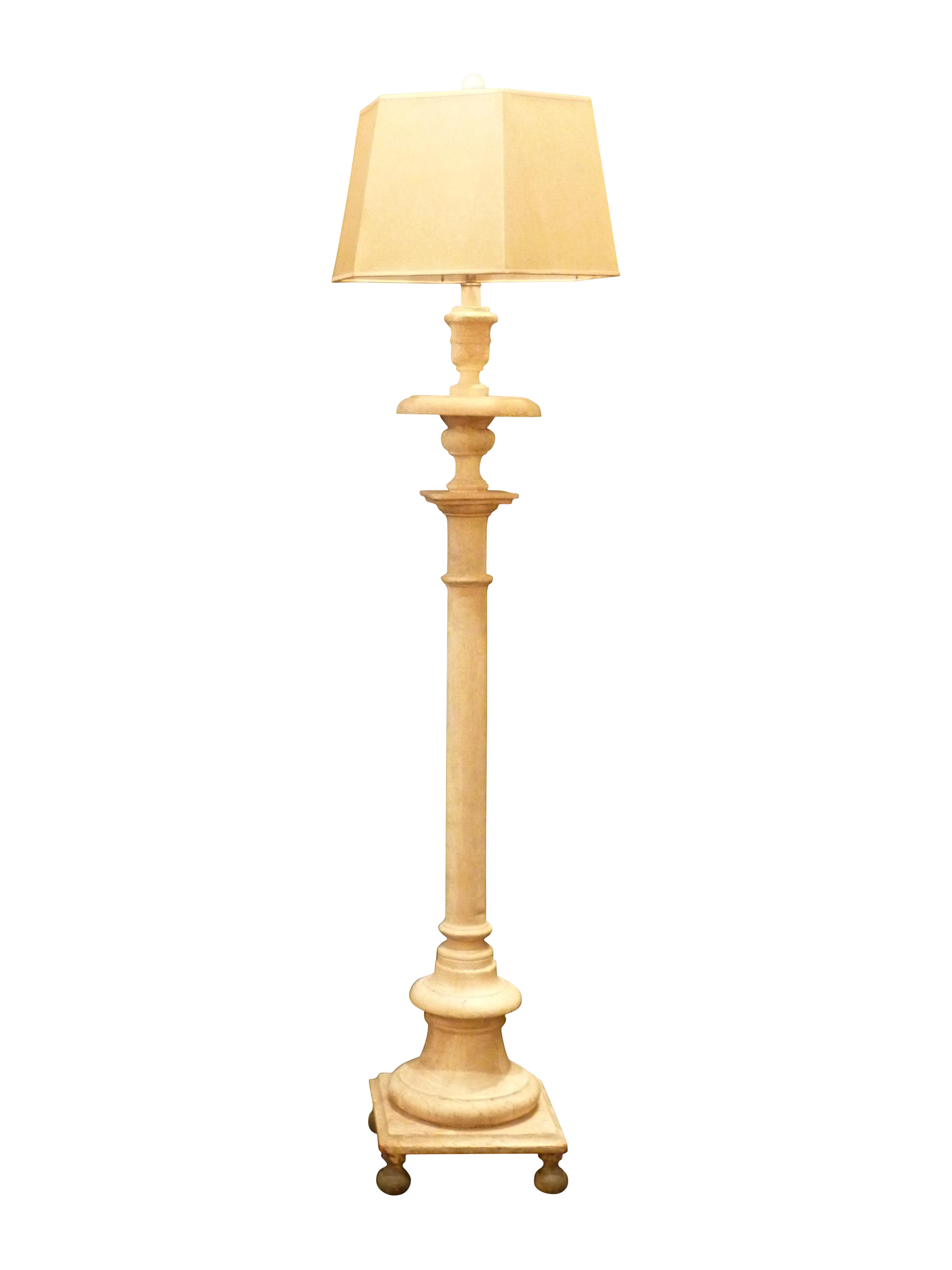 wood torchiere floor lamp