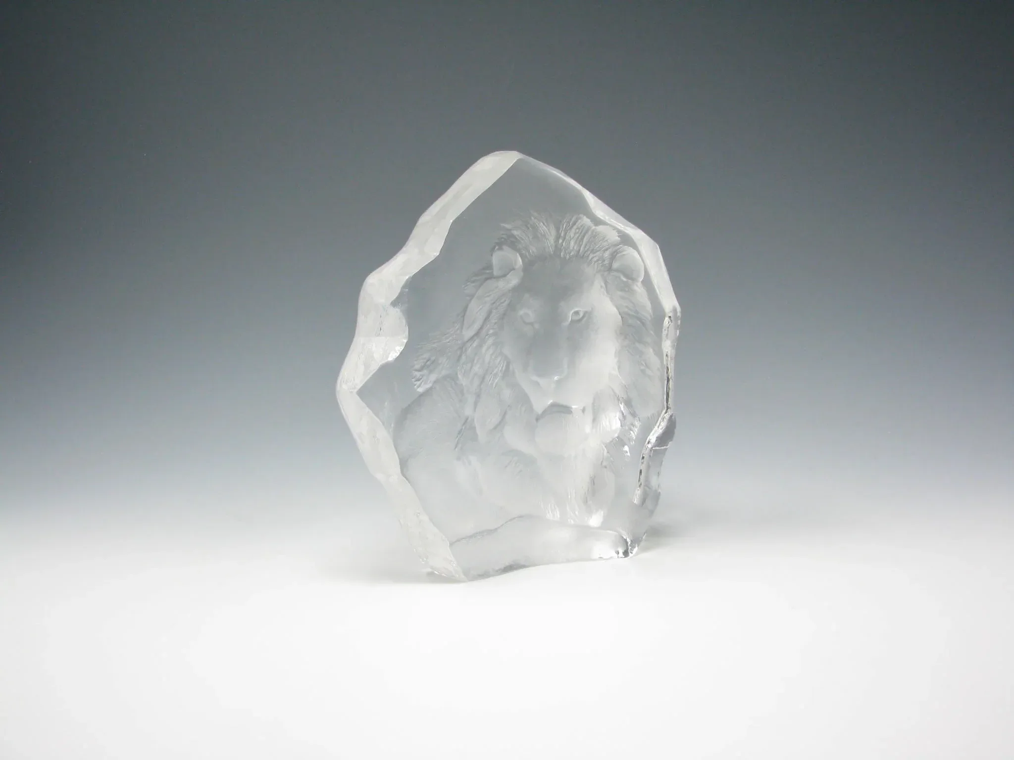 M●希少70s　ヴィンテージクリスタル　Mats Jonasson　ヘラジカ Vintage Mats Jonasson Lead Crystal Fox Figurine - Swedish