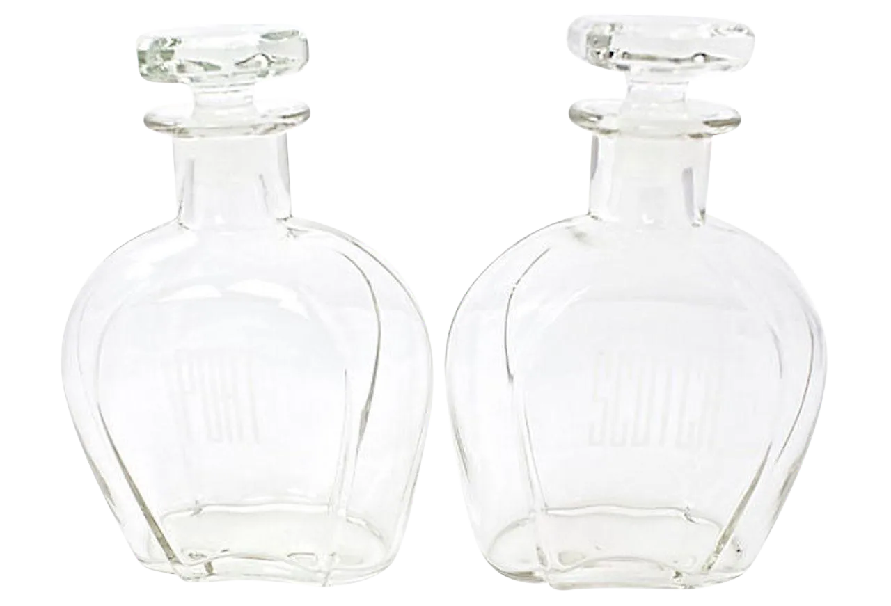 Midcentury Liquor Decanters a Pair Chairish