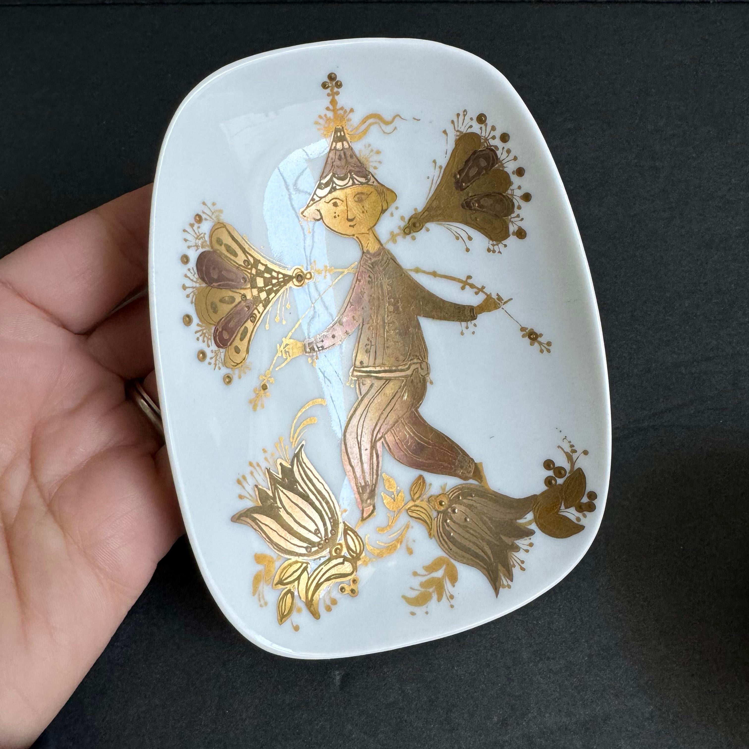 Rosenthal Bjorn Wiinblad Quatre Couleurs Trinket Dishes Small Gold