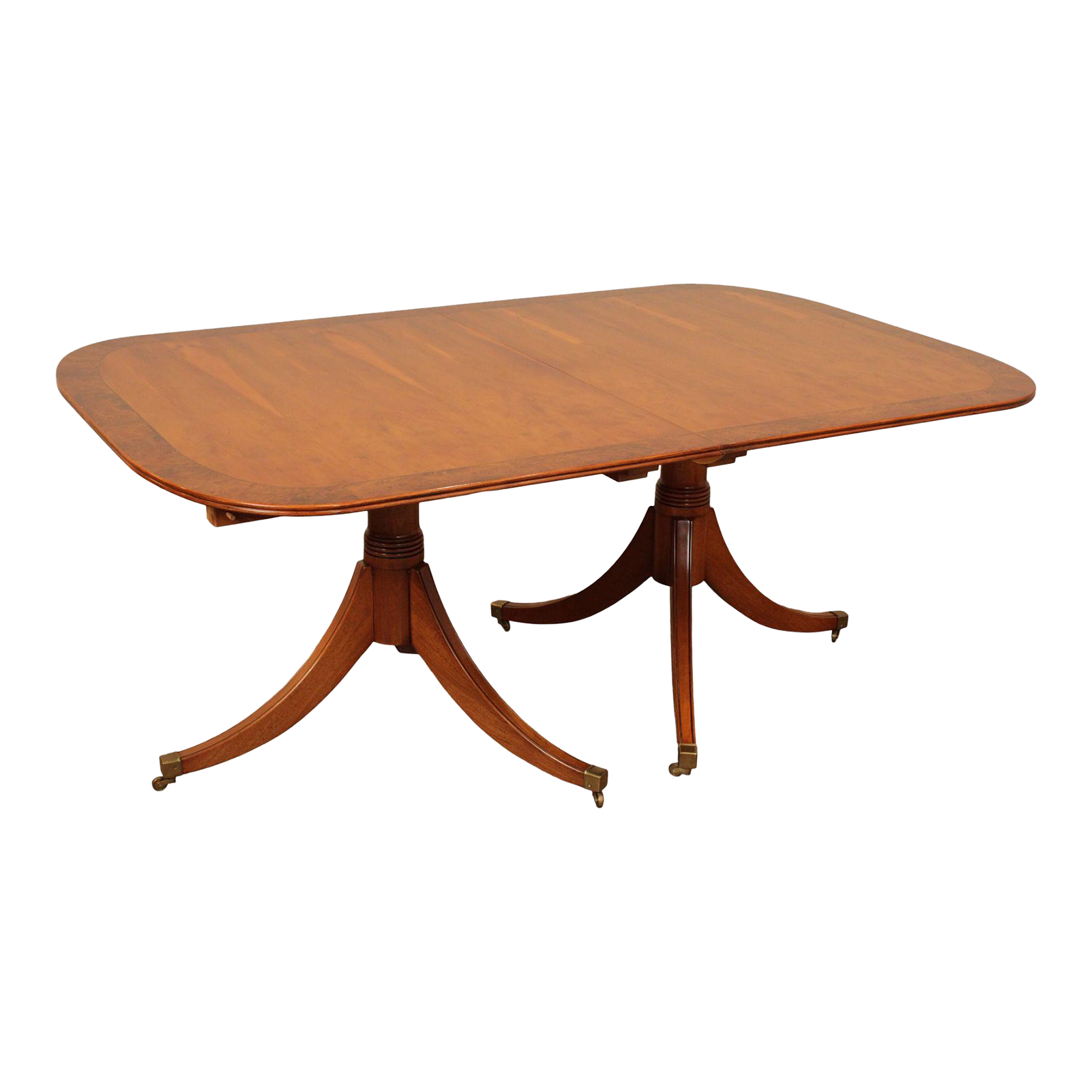 Regency Style Custom English Yew Wood Expandable Dining Table Chairish