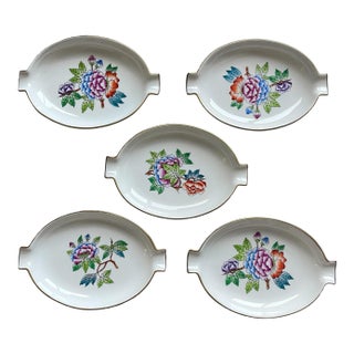 Herend Hungary Queen Victoria Oval Trinket Dishes / Porcelain