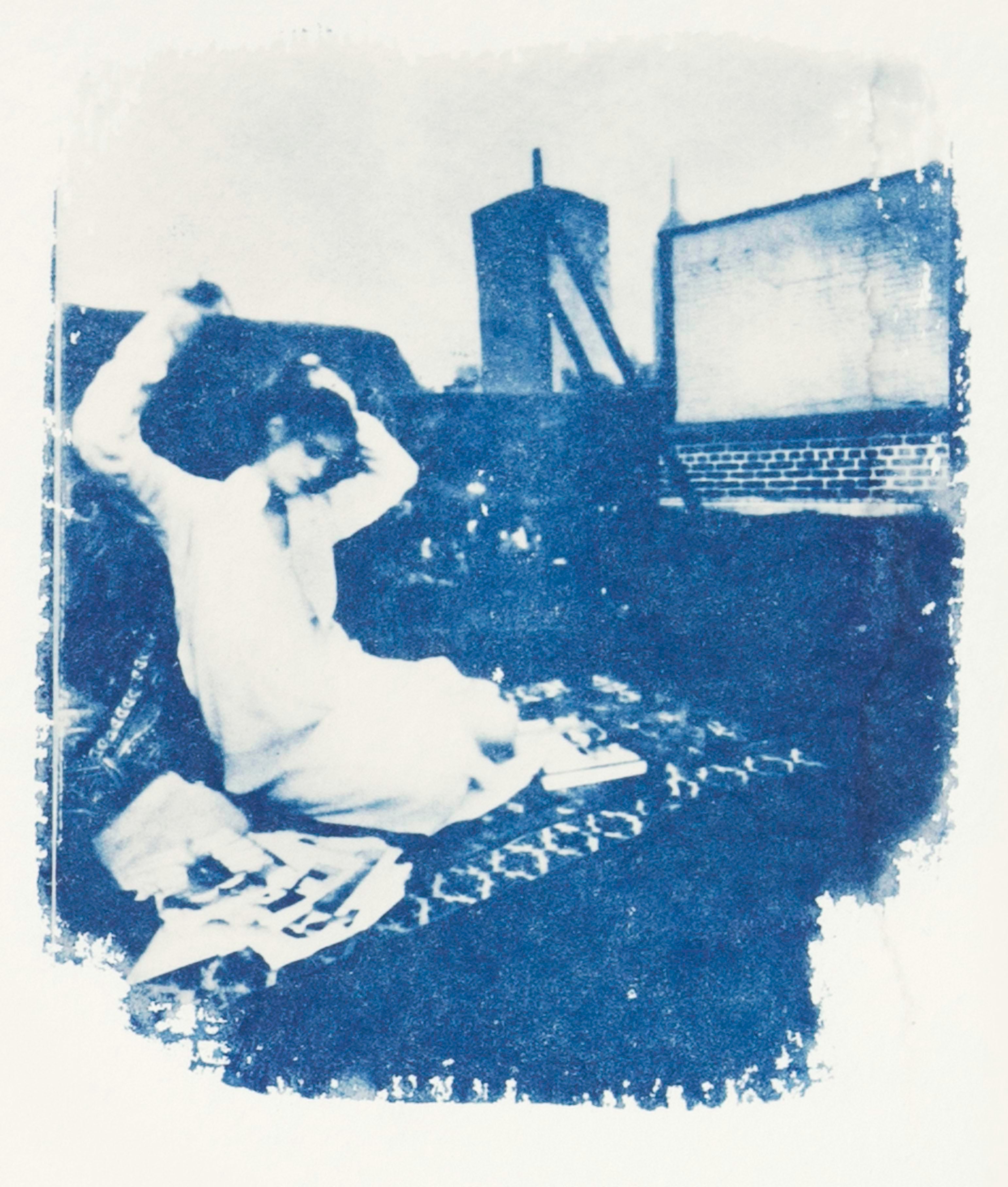 “New York Rooftop” Giclee From Cyanotype by CKB -