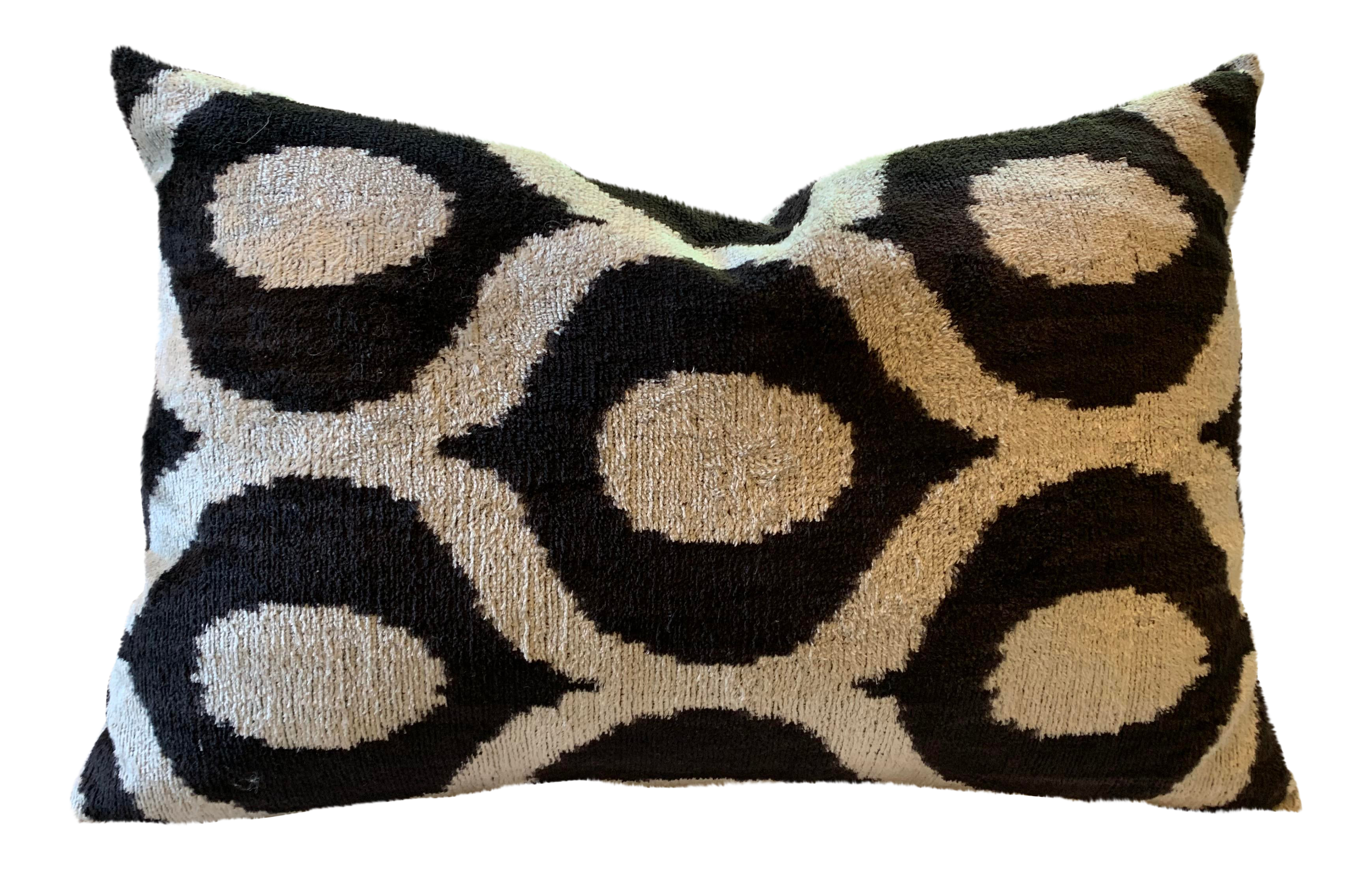 Contemporary Found Object Ikat Pillow 22 5 X 15 Chairish