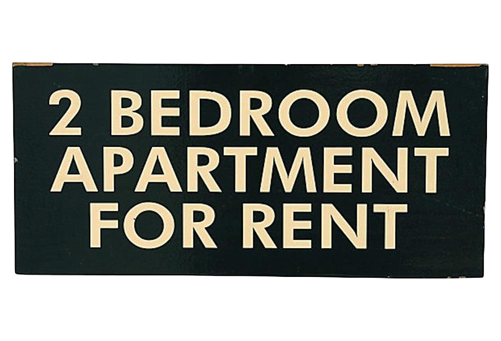 2 Bedroom Apartment For Rent Sign Chairish 2 Bedroom Apartment For Rent Sign 4752