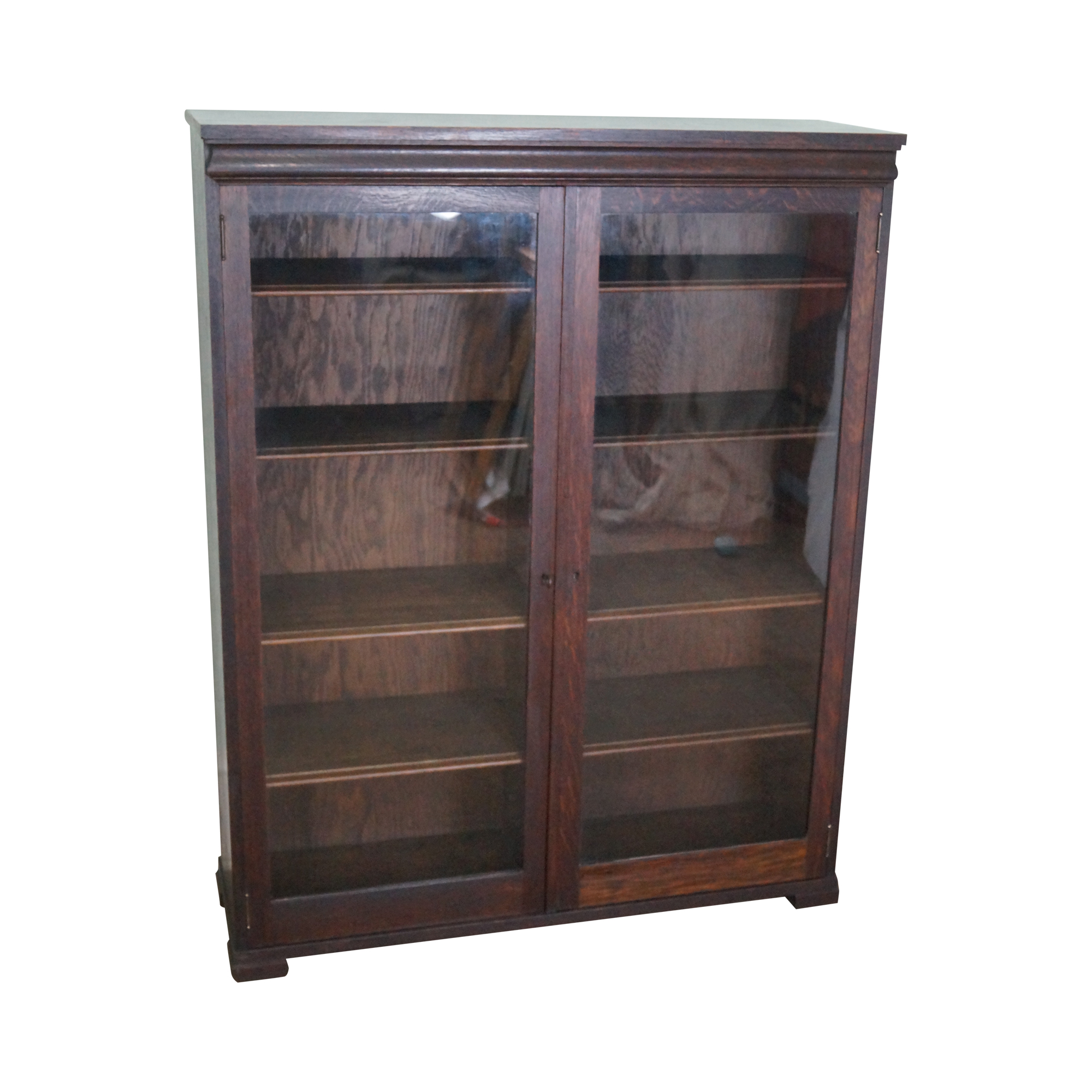 Antique Mission Style Oak 2 Door Bookcase Chairish