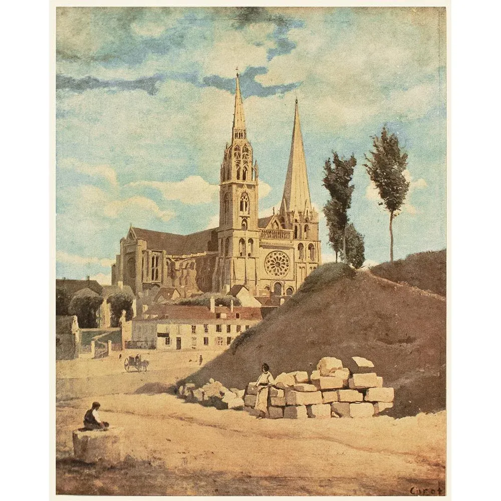 ベルナール・ビュッフェ「Cathedrale de Chartres」 ベルナール・ビュッフェ「Cathedrale de Chartres」