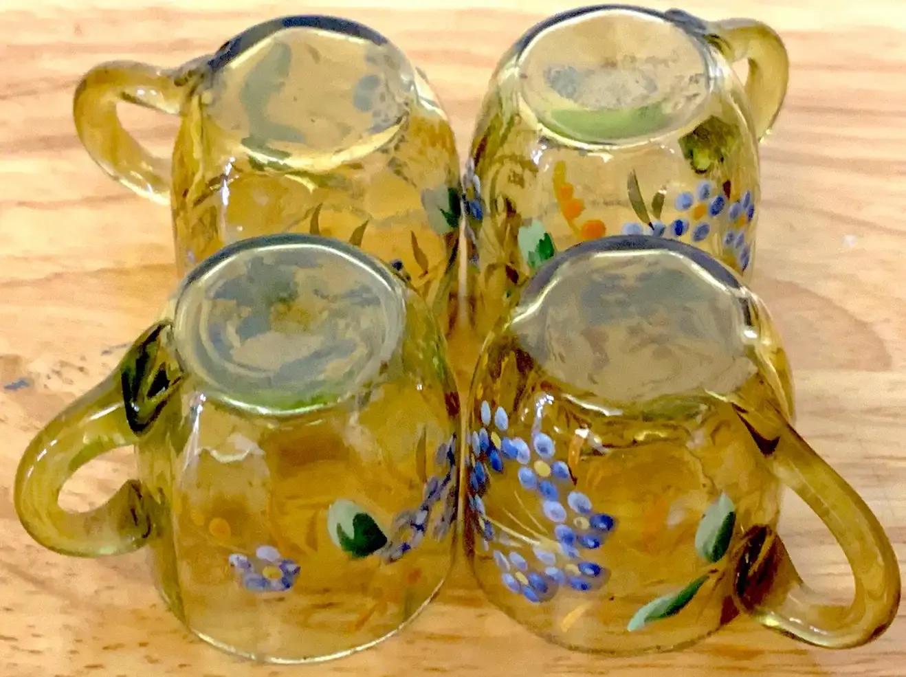 19th Century Moser Aesthetic Enameled Cordial/ Liquor Set - Set of 15