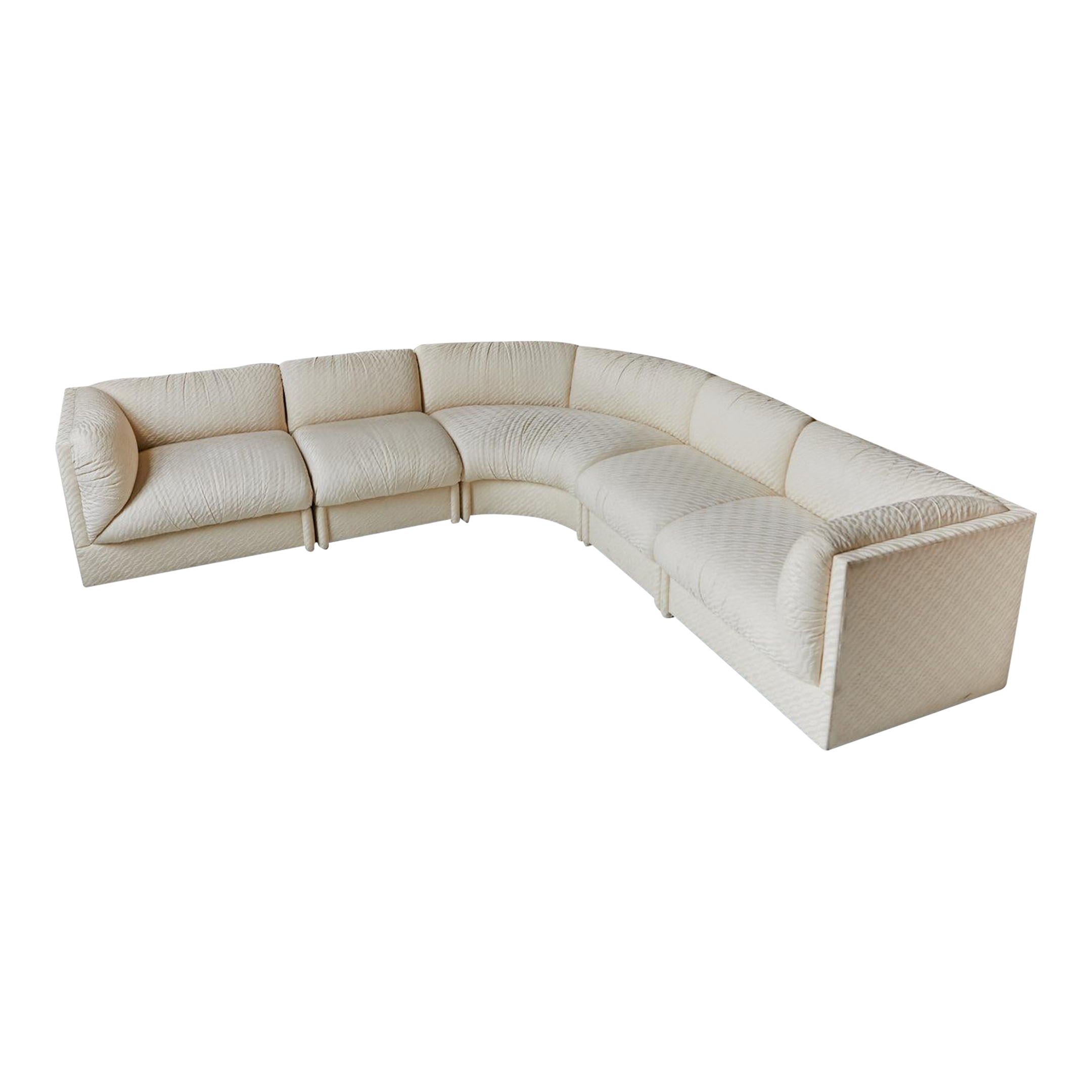 Curved Modular Sectional, 1980s Chairish