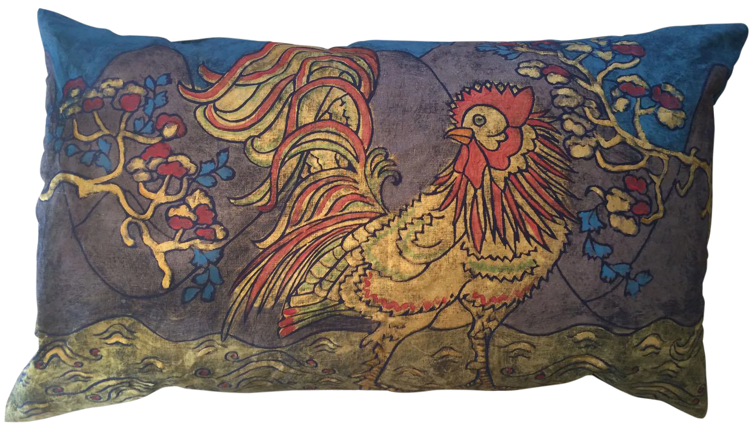 Rooster Sateen Linen Pillow Cover Chairish