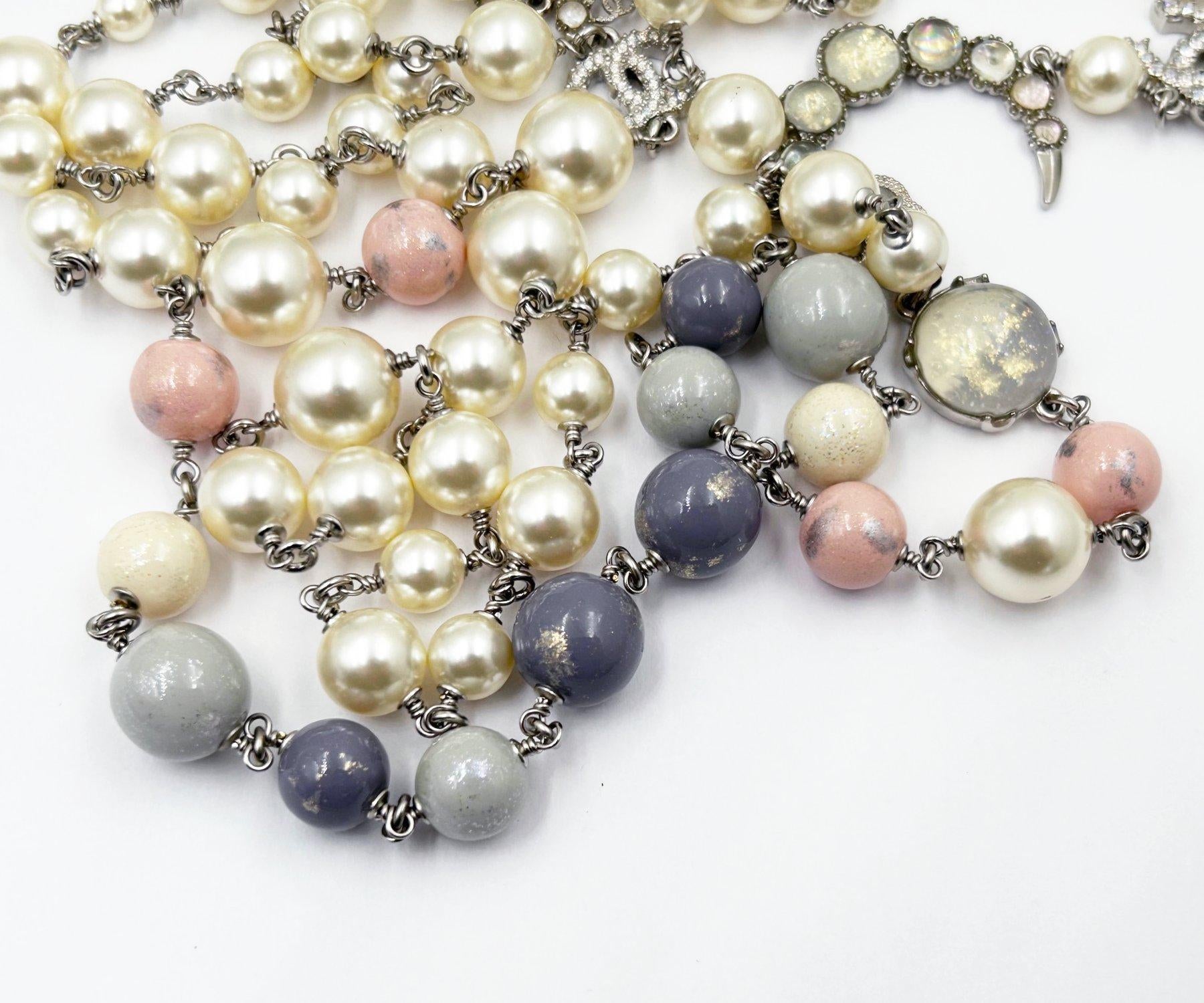 ☆【VINTAGE HOLLYWOOD】☆Pastel Star Beads Pearl Necklac.e☆ Reclaimed vintage inspired unisex necklace with 90's