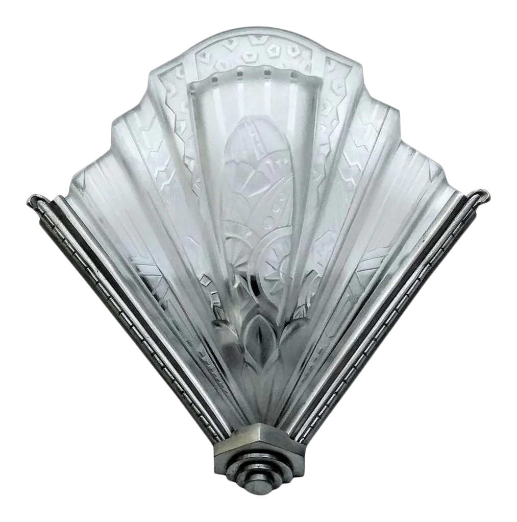 French Art Deco Wall Sconces signed by Frontisi a Pair Chairish