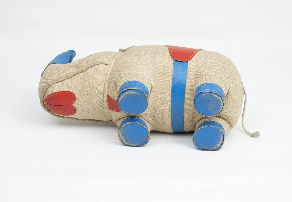 Vintage Rhino Therapeutic Toy by Renate Müller for H. Josef