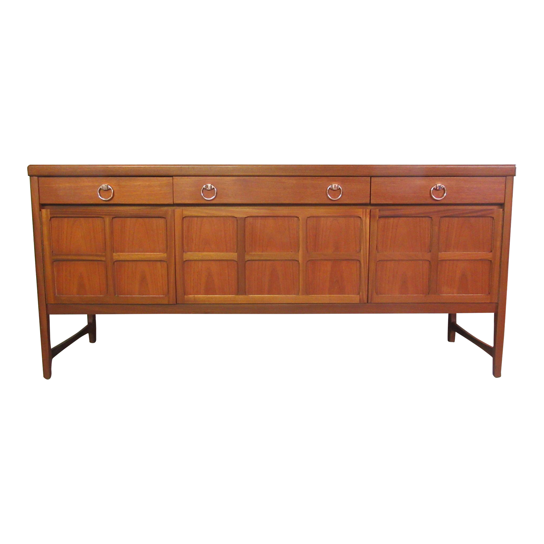 Mid 20th Century Nathan Furniture Company "Squares" Teak Credenza