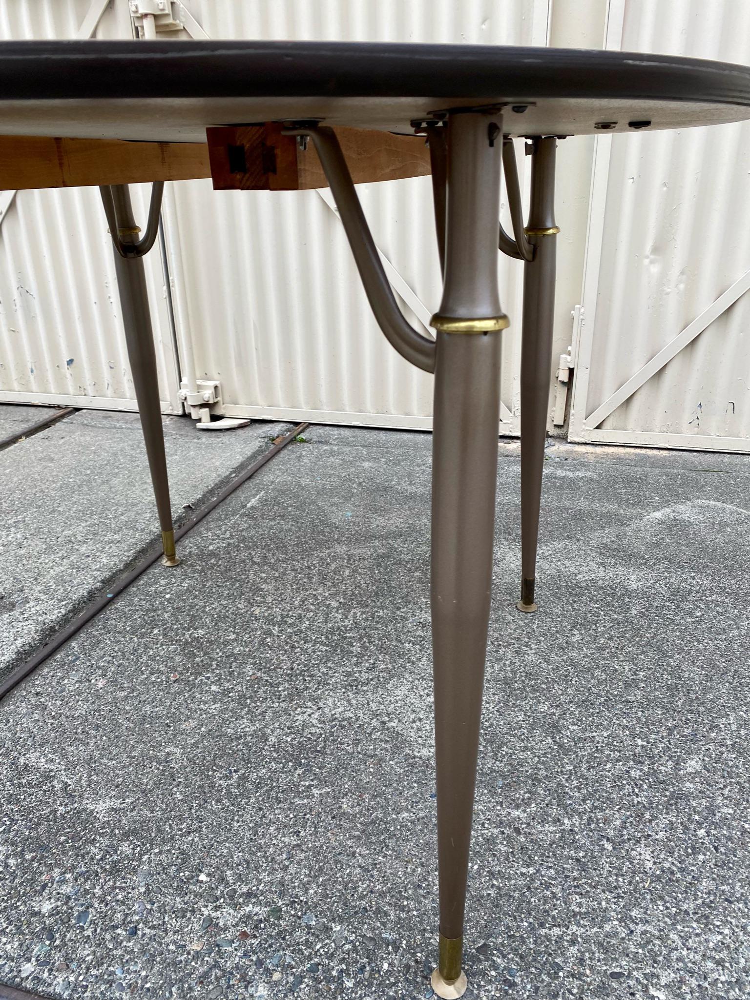 Mid Century Modern Virtue Bros. Mfg. Sculptured Metal Dining