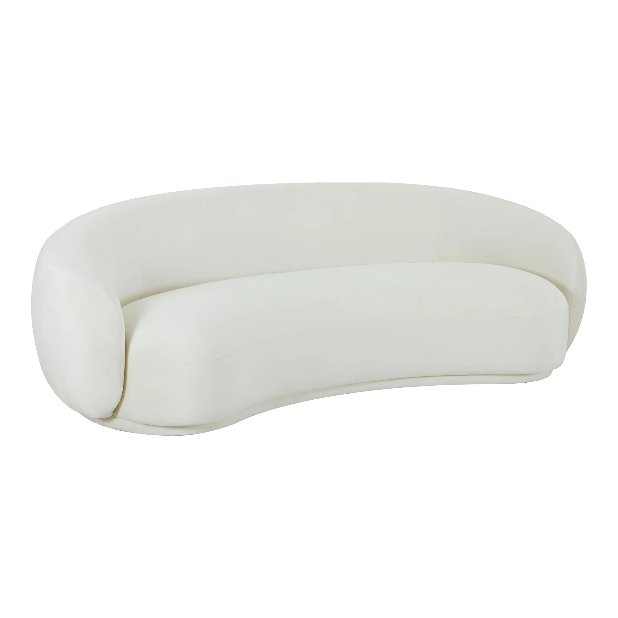 Kendall Cream Velvet Sofa Chairish