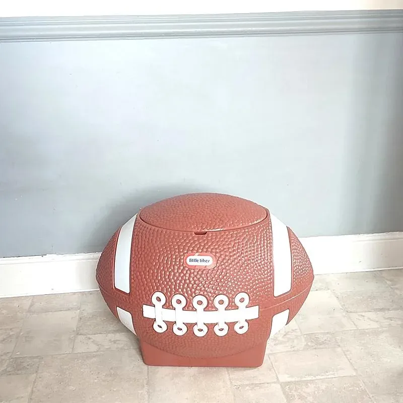 Large Football Toy Storage Box in Plastic from Little Tikes, 1970s
