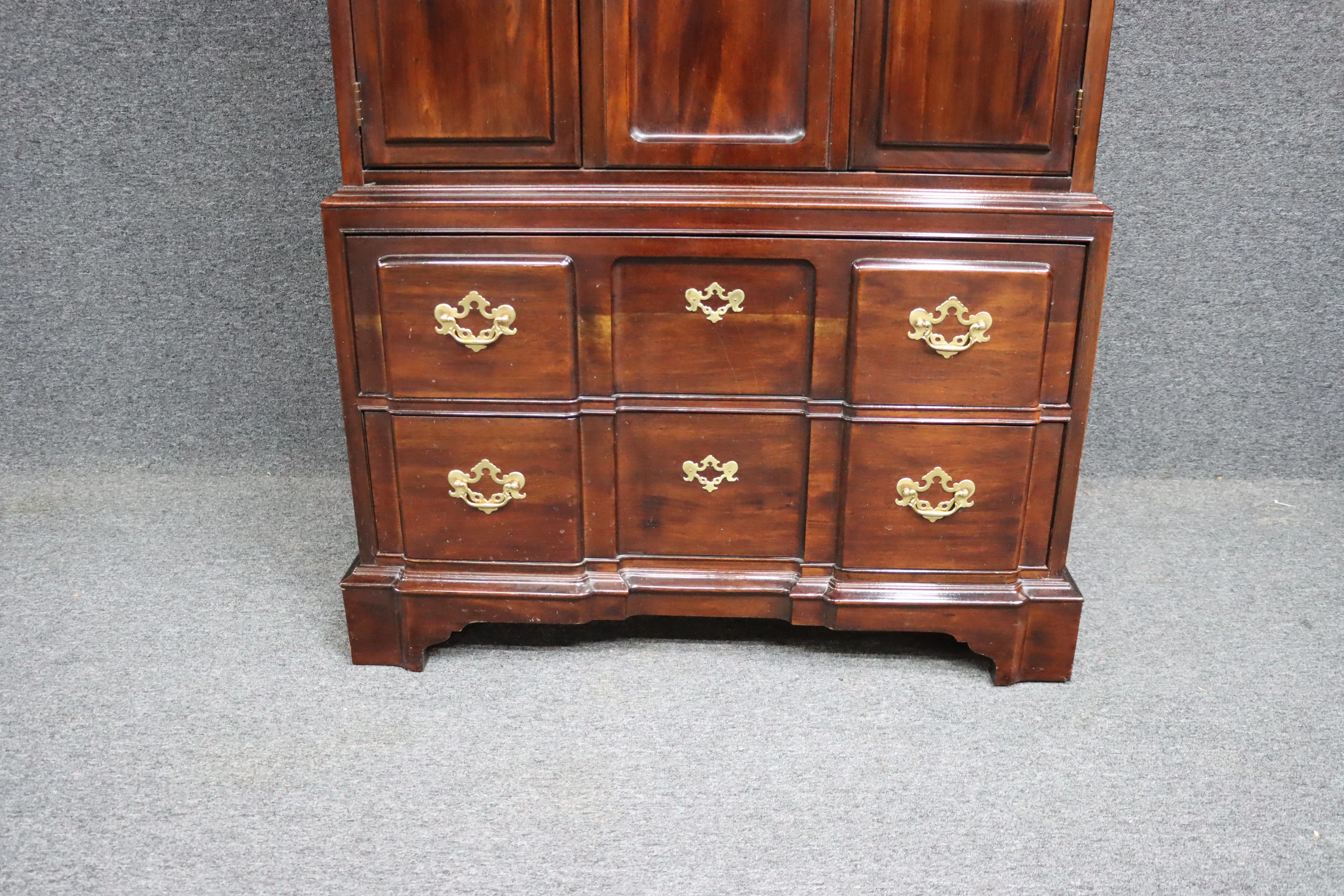 Henredon Folio Fourteen Collection Mahogany Armoire | Chairish