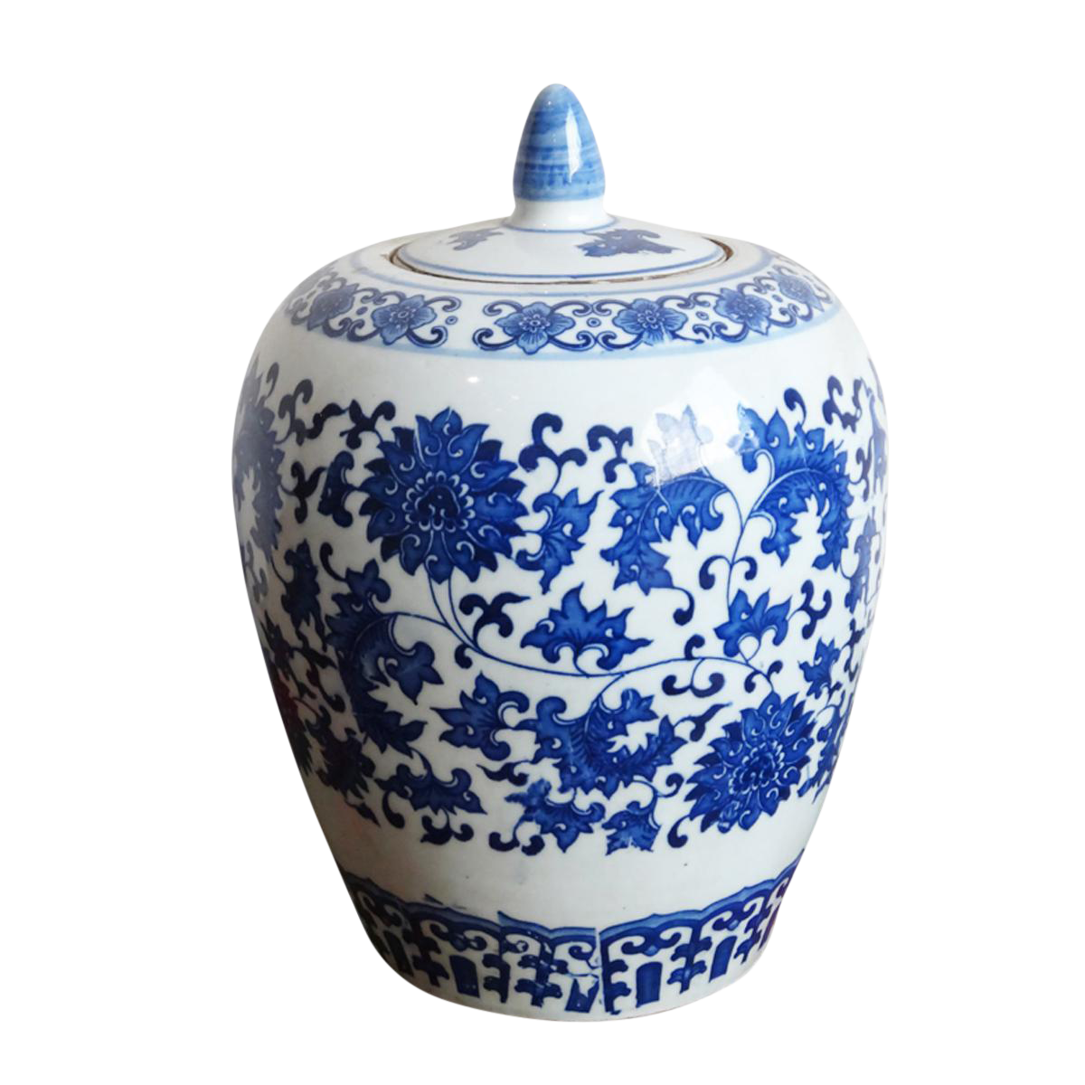 Blue & White Ceramic Ginger Jar Chairish