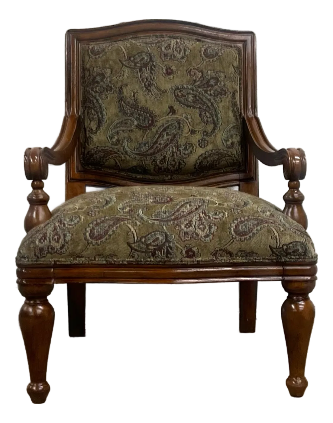 Vintage Best Chairs Inc Paisley Upholstered Lounge Chair Accent Chair, image size:1102x1400