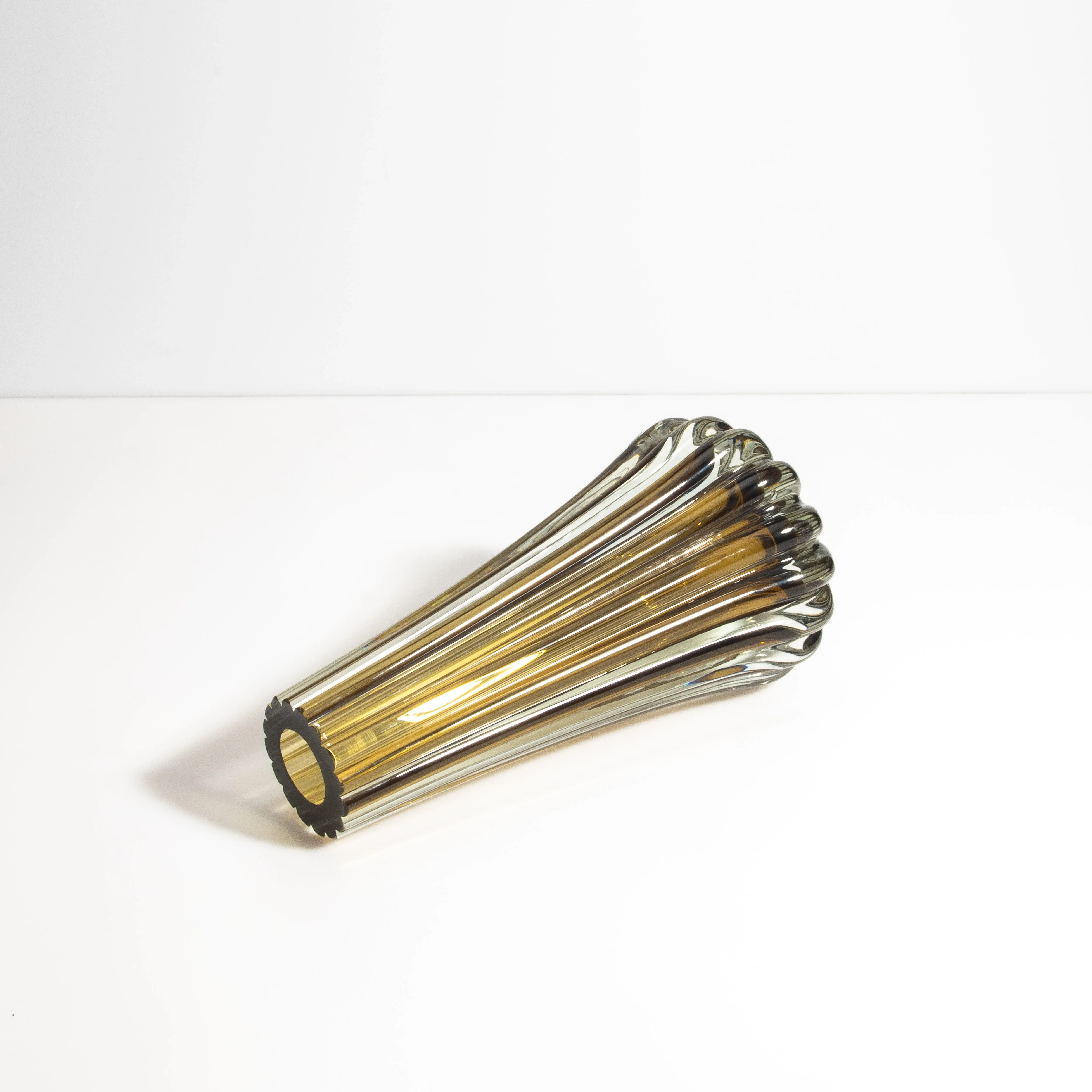Hand Blown Murano Massiccio Vase in Copper