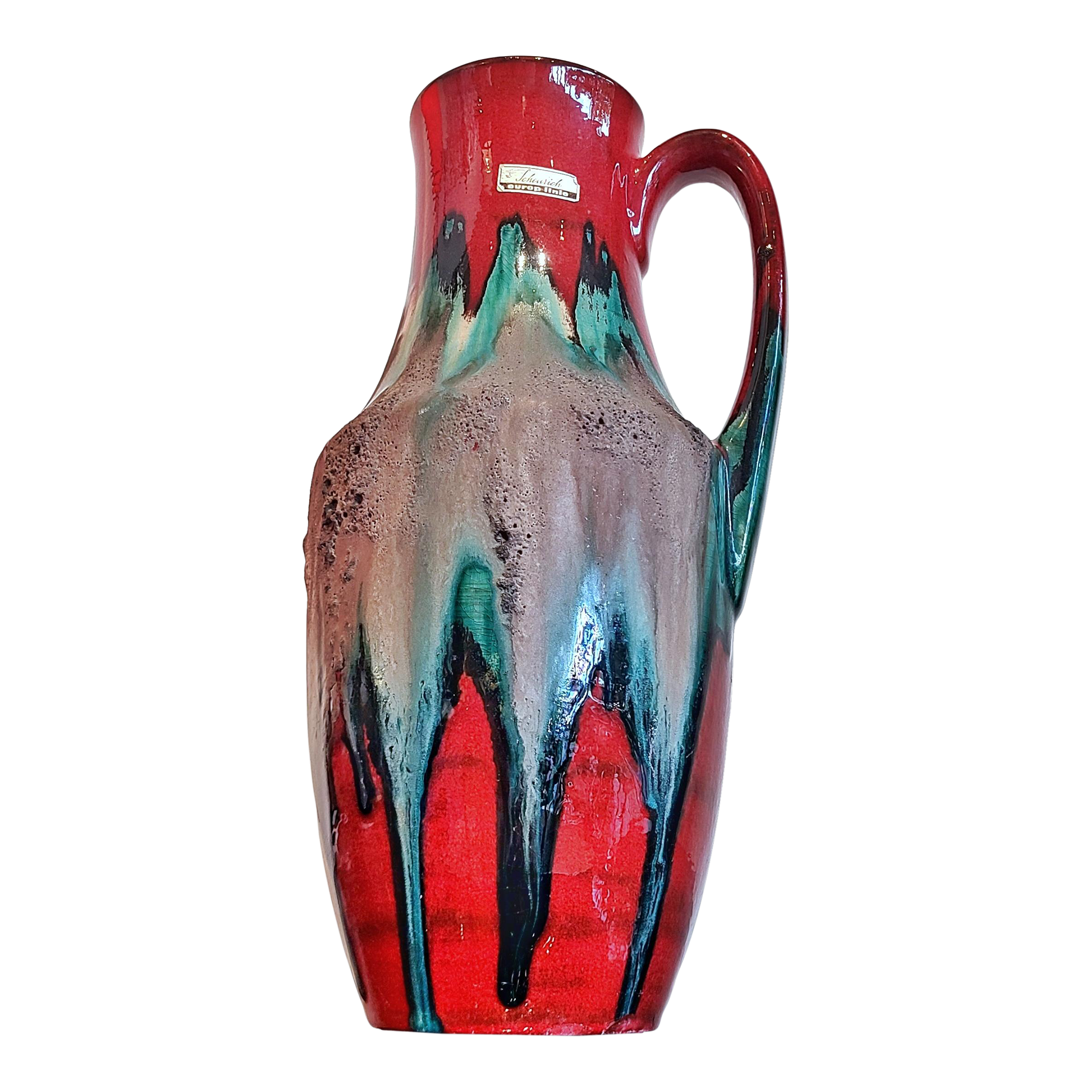 Scheurich 486-48 Huge West German Fat Lava 1970's Floor Vase