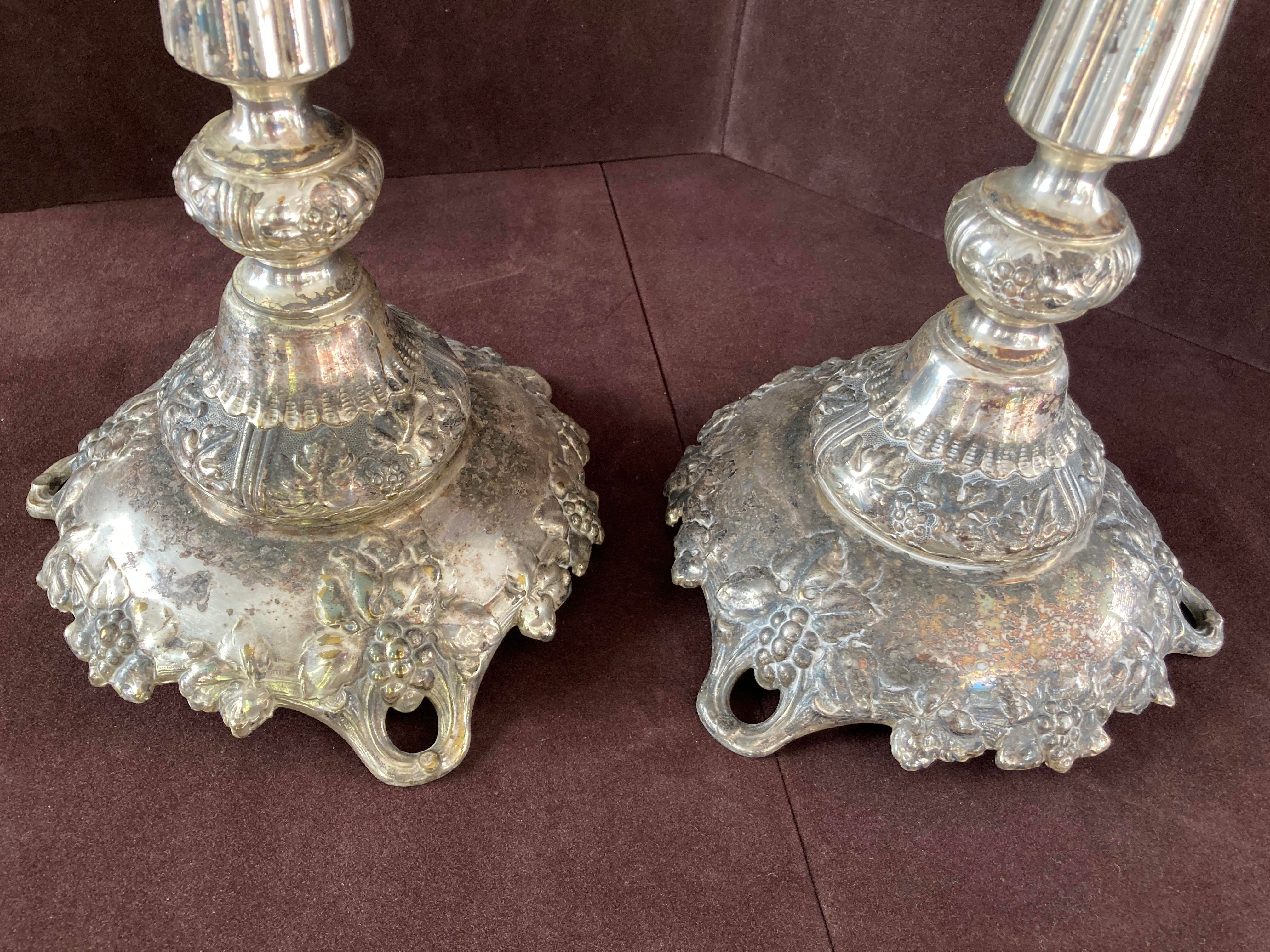 Norichan　オーダーページ Pair of Norblin Polish Silverplate Sabbath Candlesticks