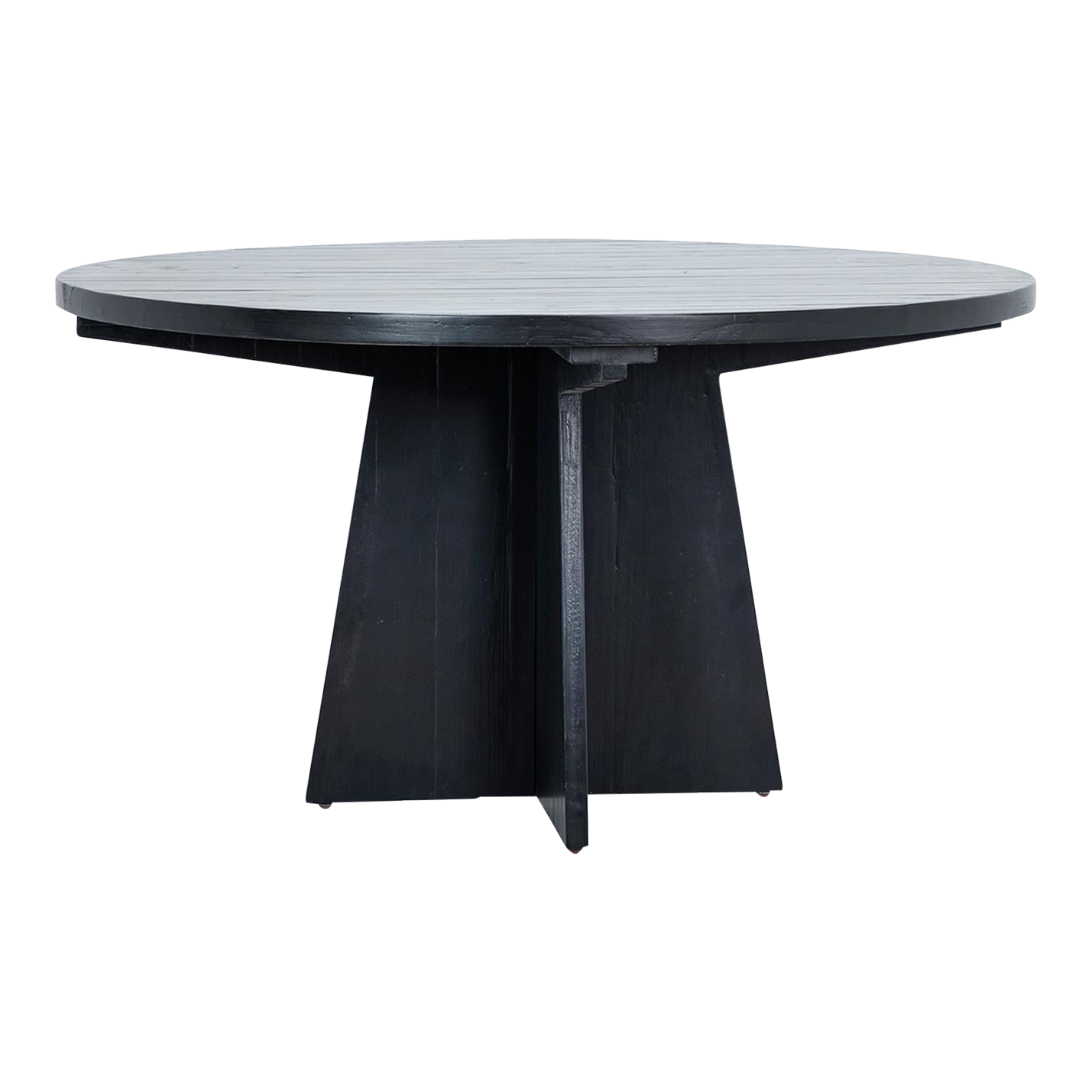 Modern Round Black Wood Dining Table Chairish