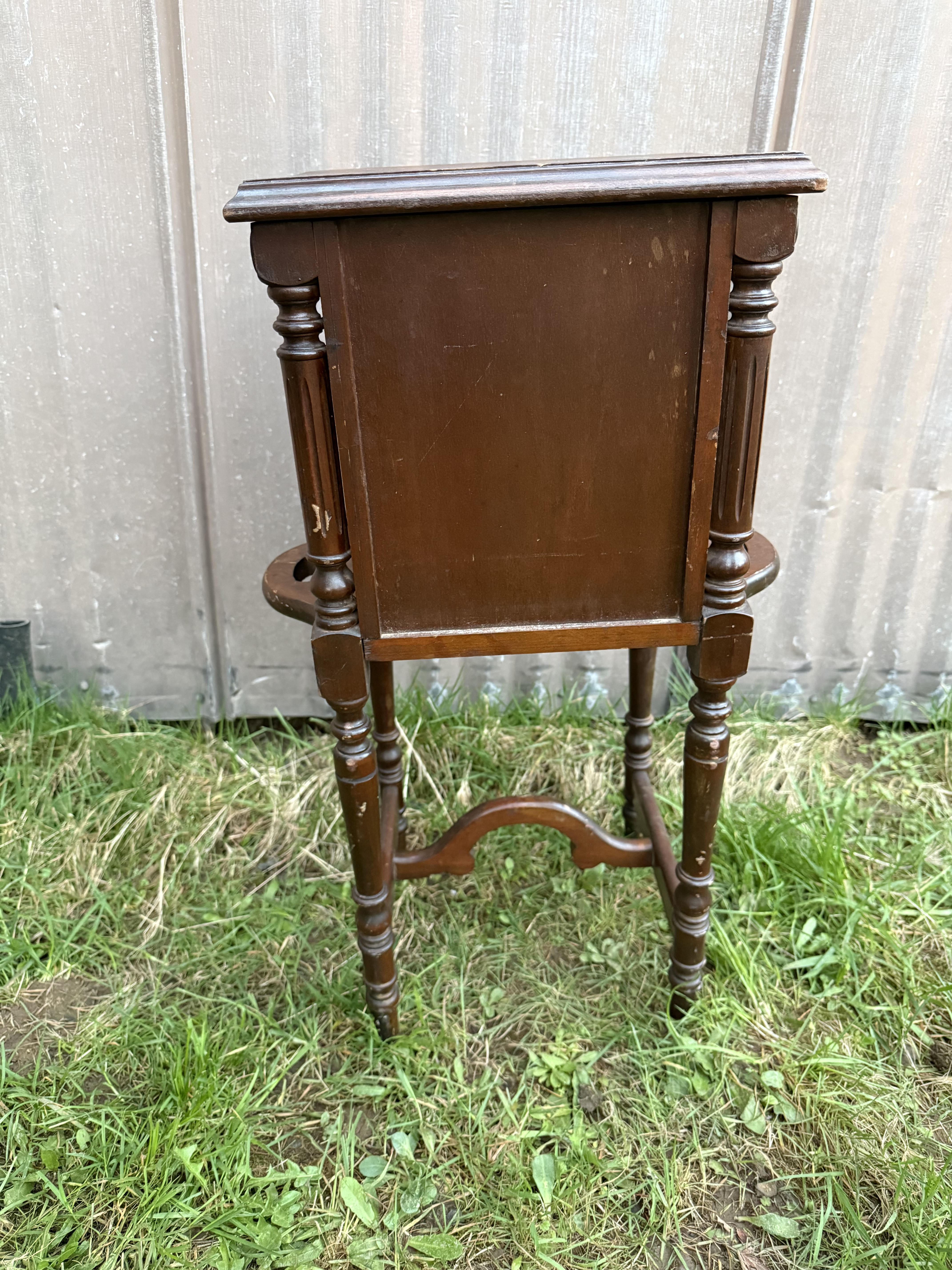 tobacco stand antique Antique Smoking Stand With Copper Lined Humidor