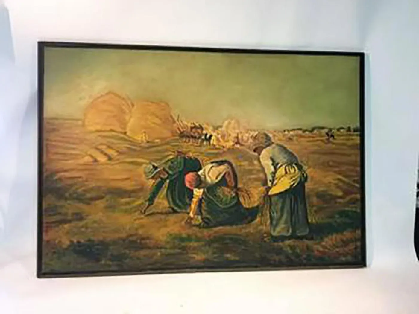 1940's Signed Painting After Jean-Francois Millet 'The Gleaners' | Chairish, image size:1400x1050