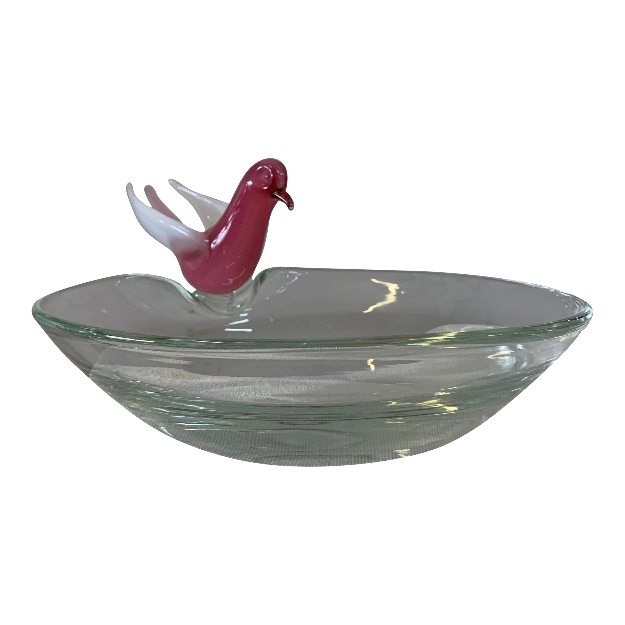 Vintage Barbini Murano Glass Bird Bath Bowl Chairish