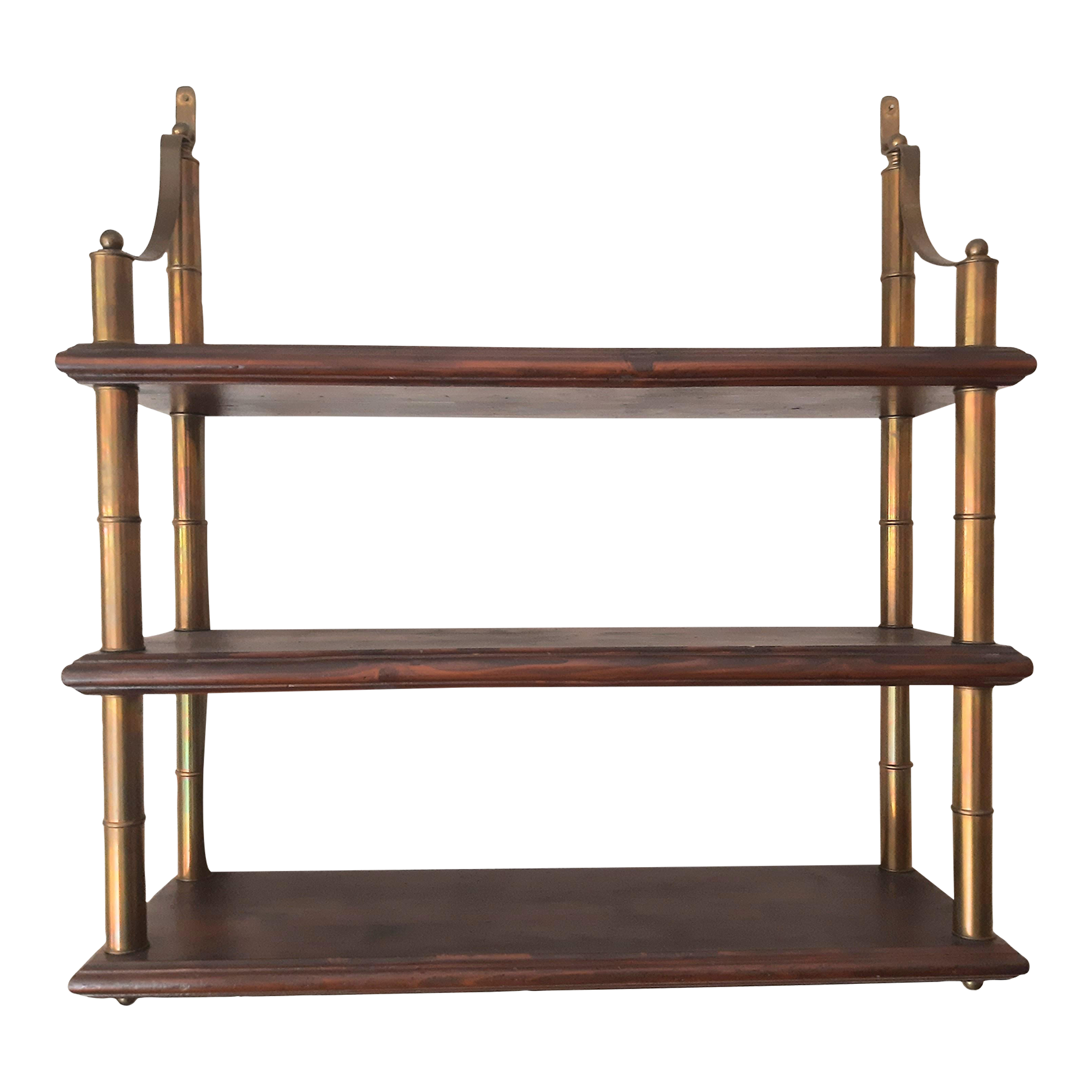Brass and 2024 wood shelves