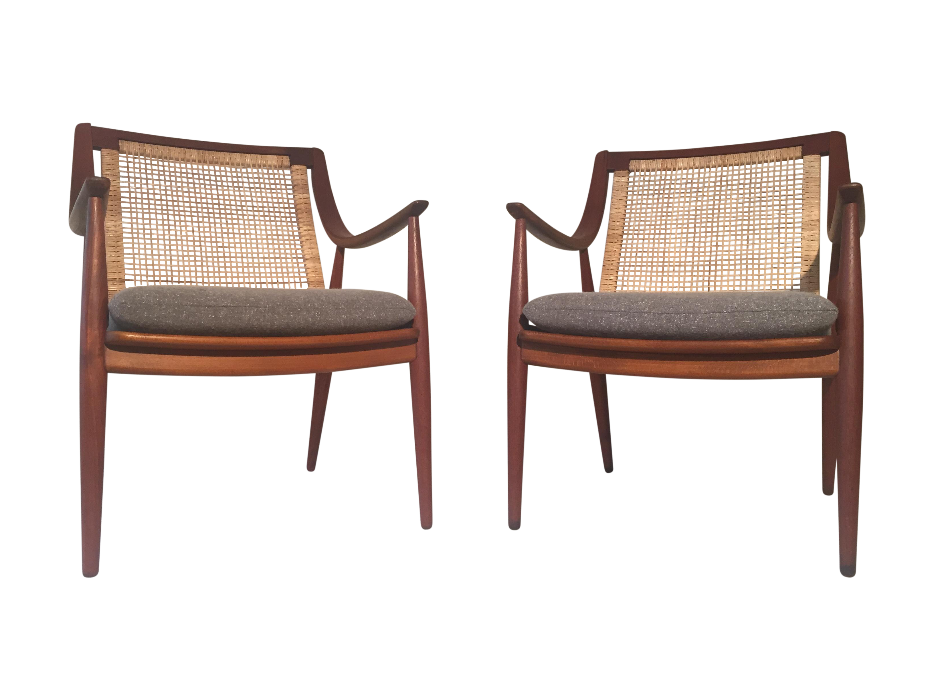Peter Hvidt Danish Modern Teak Chairs A Pair Chairish