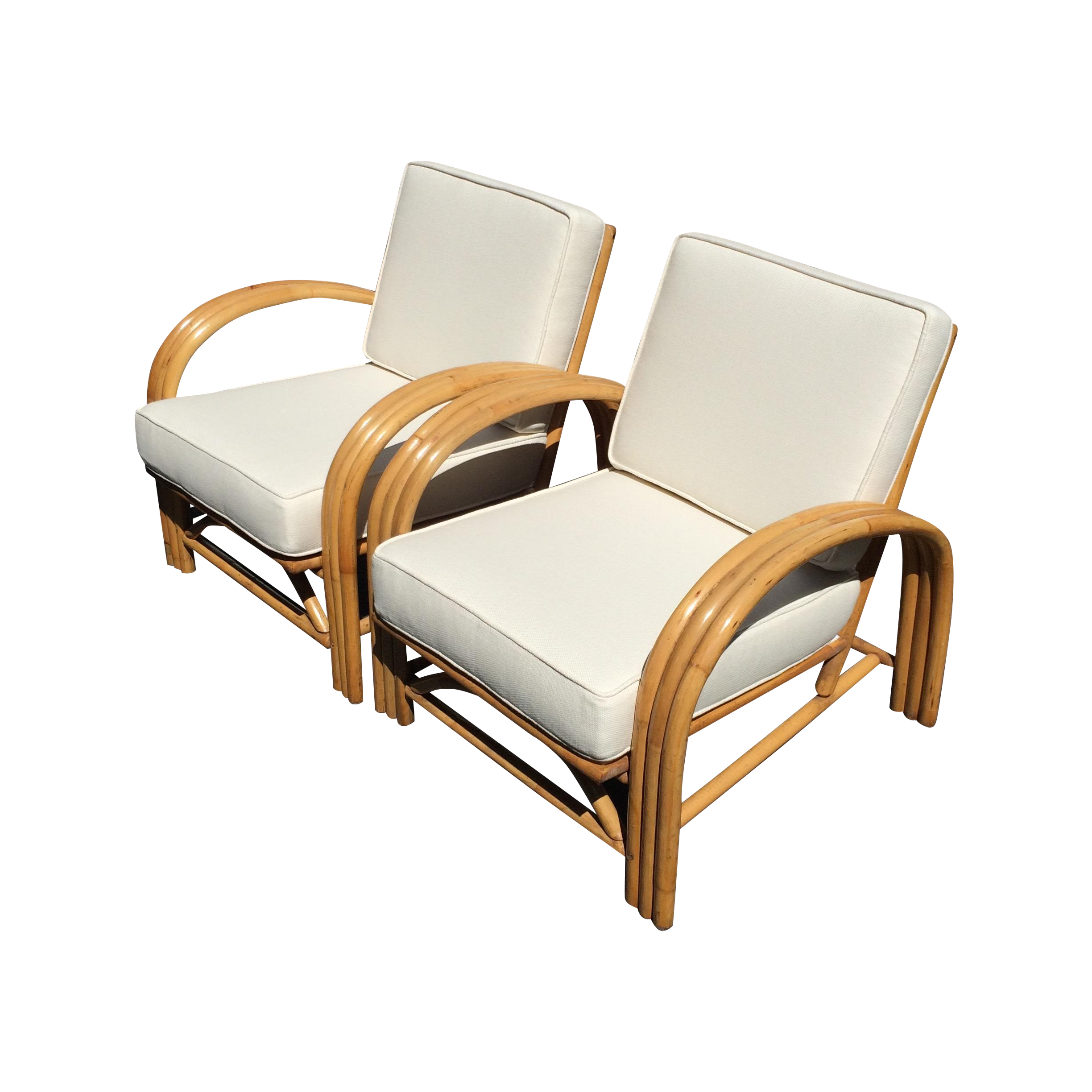 MidCentury Bamboo Club Chairs Chairish
