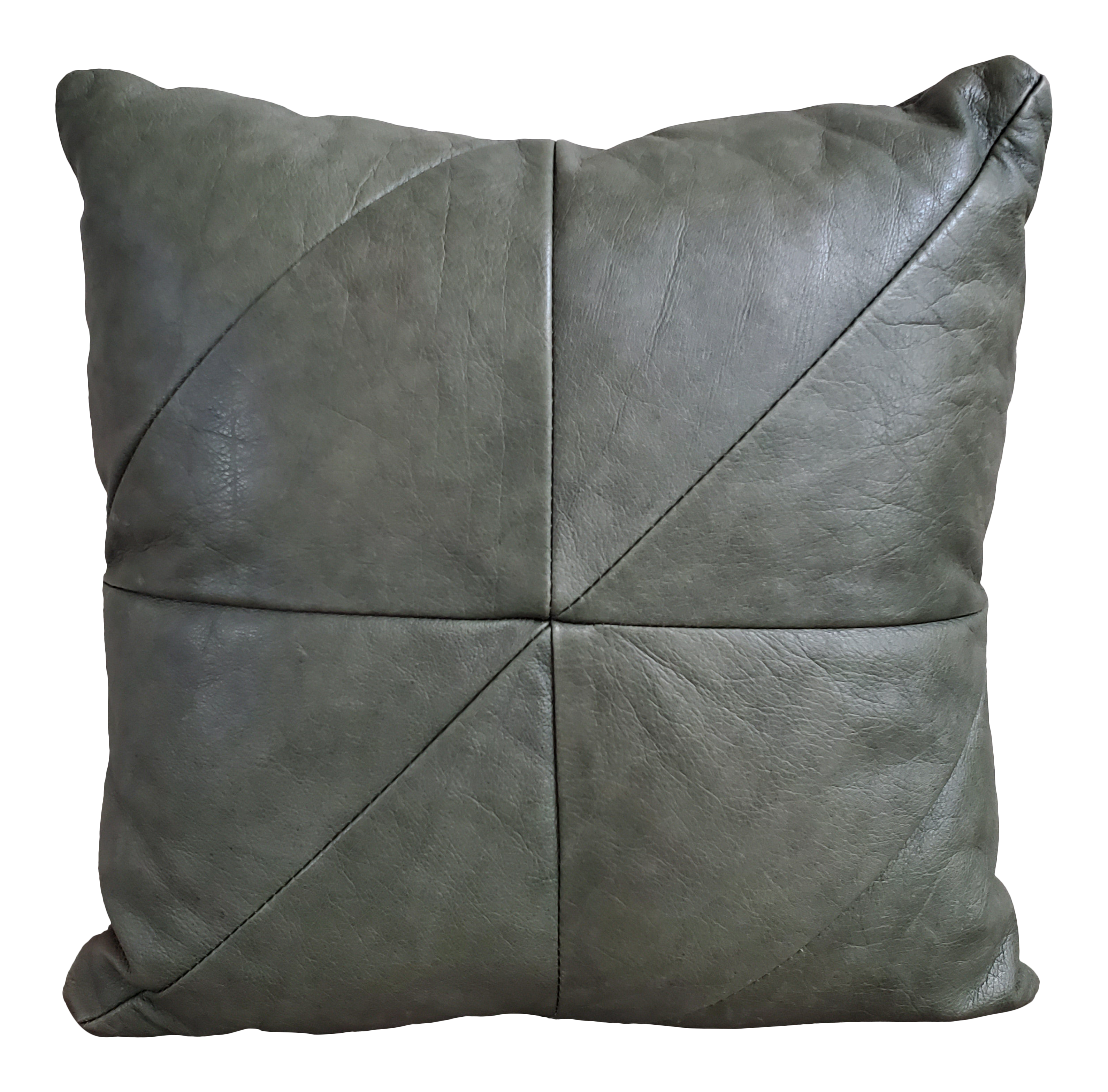 Vintage Leather Geometric Throw Pillow Chairish