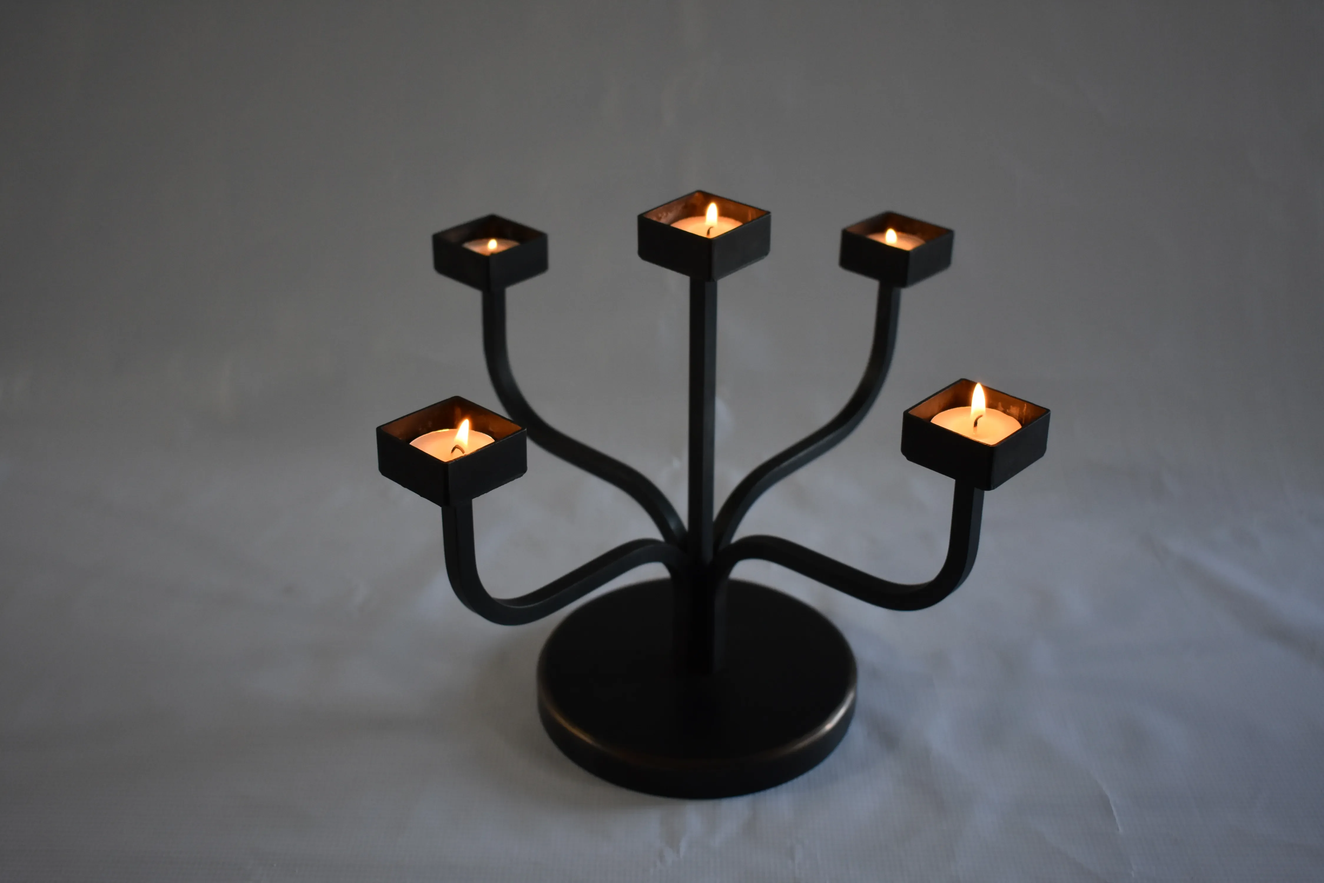 Industrial Tige Bronze 5-Arm Candle Holder | Chairish, image size:4496x3000