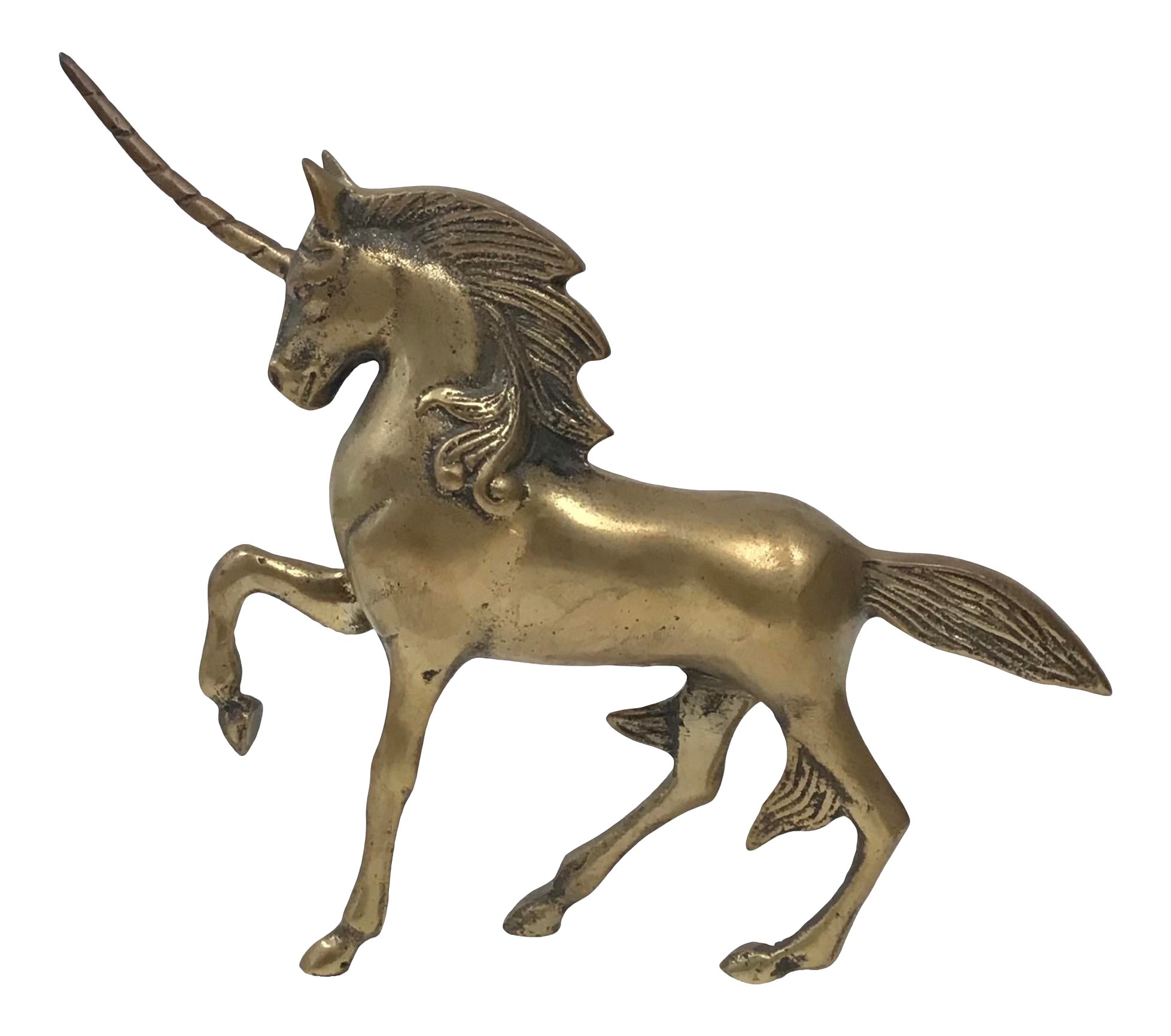 Vintage Brass Unicorn Figurine Chairish