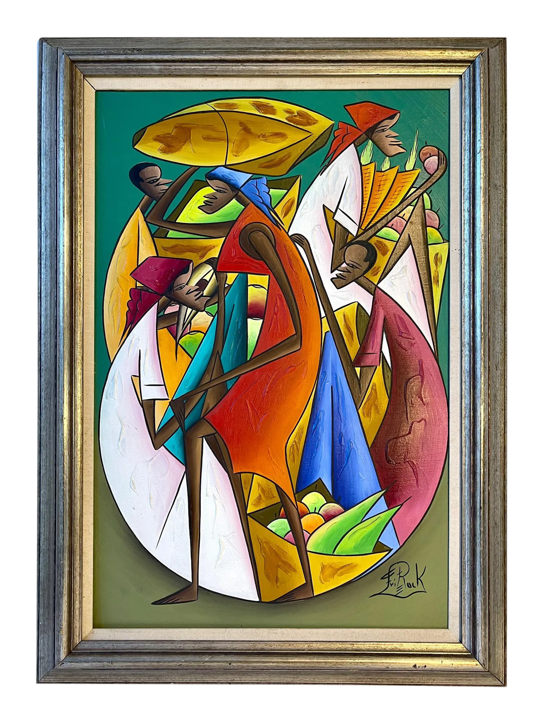 アート・デザイン・音楽 Nineteenth Century French Art White Framed Signed Antique French Montmartre Carousel Night